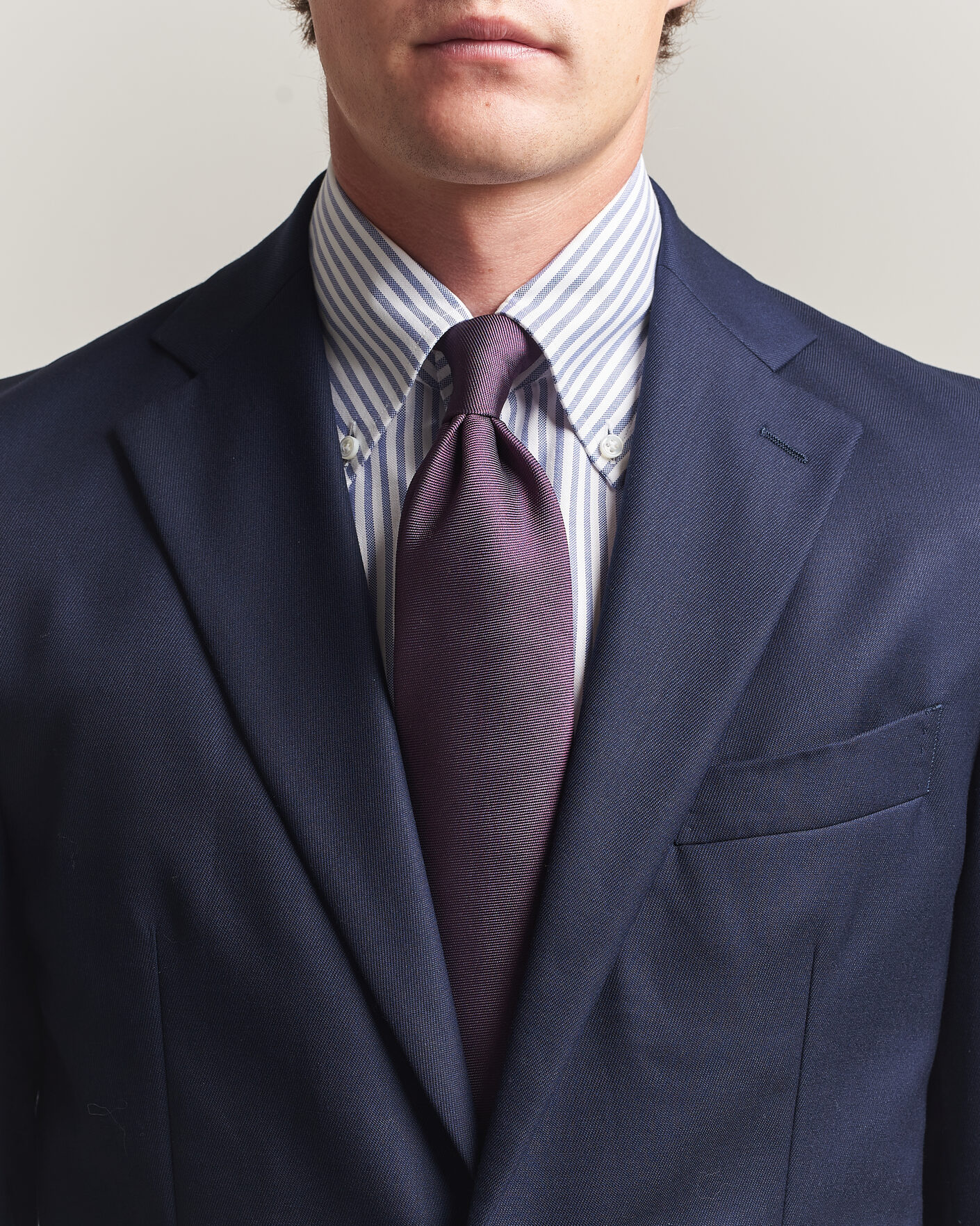 Herre | Slips | Brioni | Embroidered Logo Silk Tie Burgundy