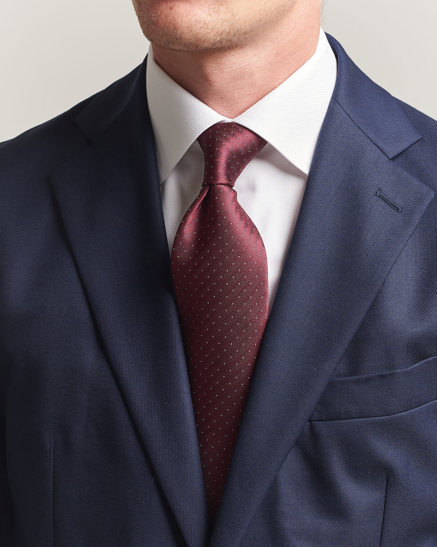Herre | Slips | Brioni | Jacquard Dot Silk Tie Burgundy