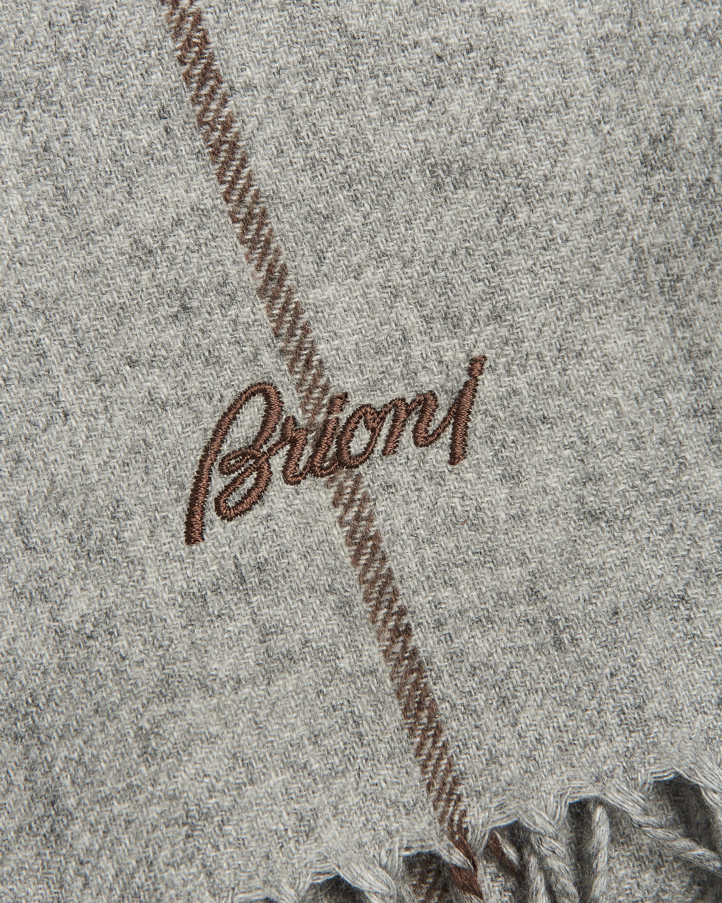 Herre | Skjerf | Brioni | Cashmere Scarf Grey Check