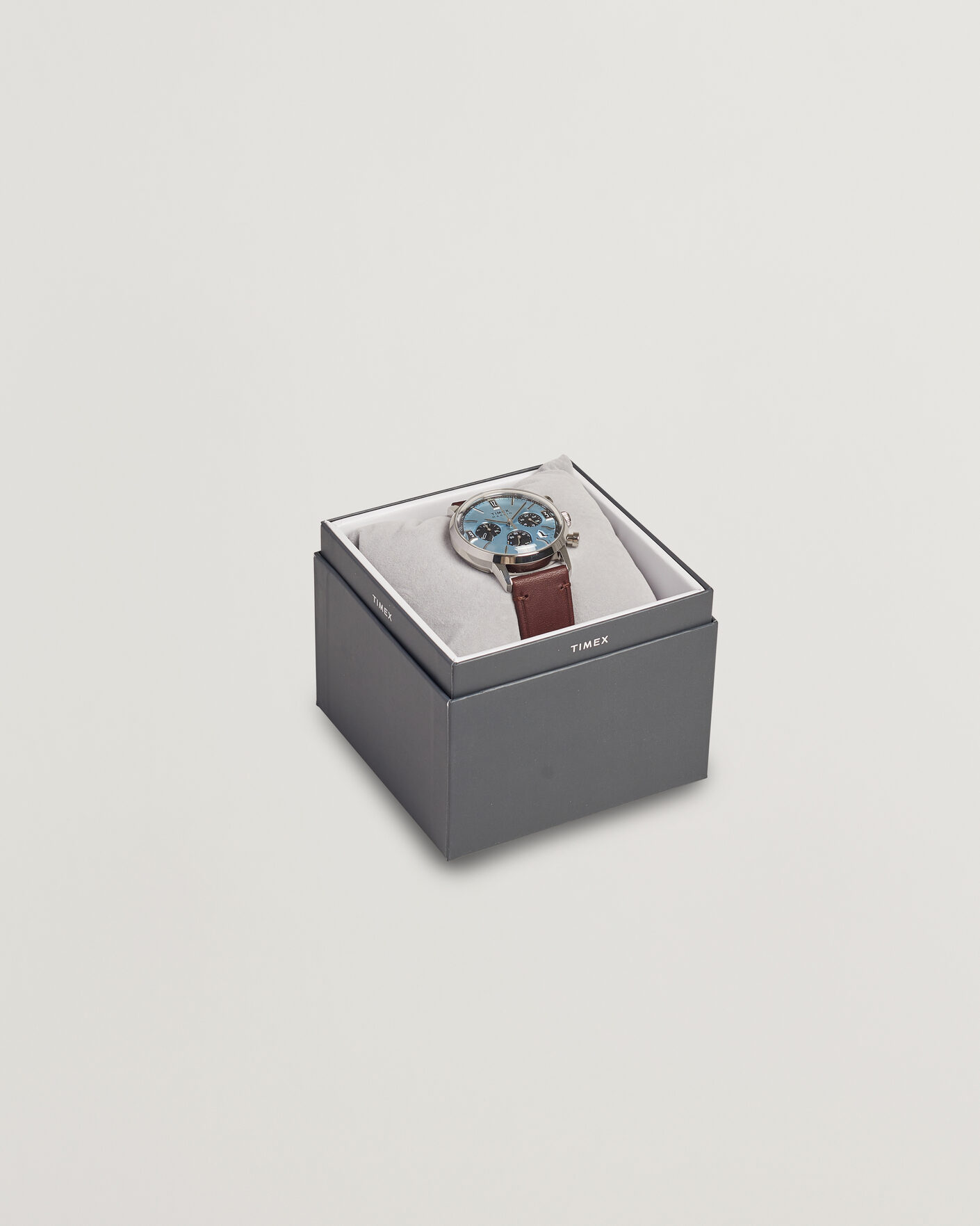 Herre | Timex Marlin Quartz Chronograph Leather 40mm Ice Blue Dial | Timex | Marlin Quartz Chronograph Leather 40mm Ice Blue Dial