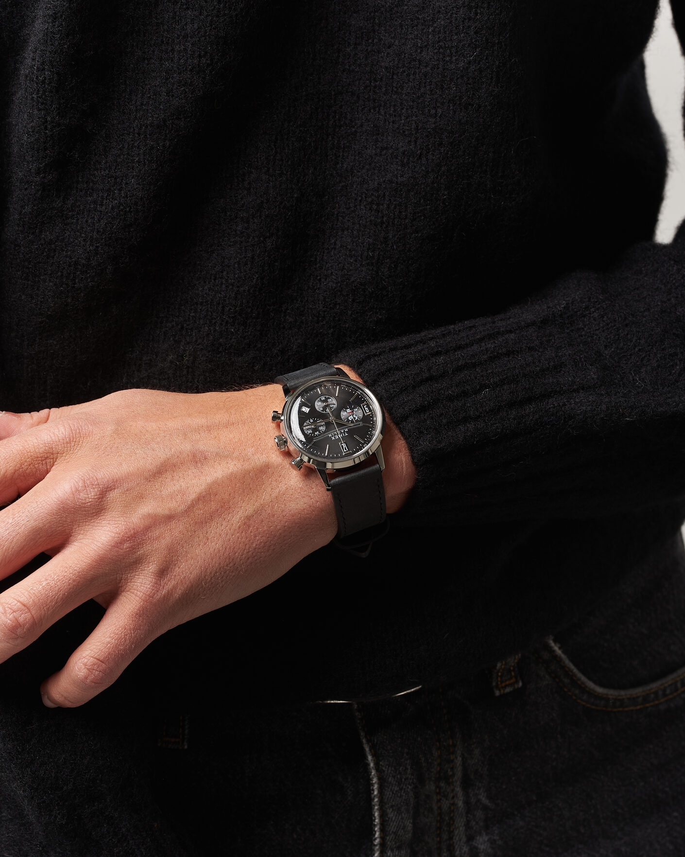Herre | Timex Timex x Peanuts Chrono Cool Joe Leather 40mm Black Dial | Timex | x Peanuts Chrono Cool Joe Leather 40mm Black Dial