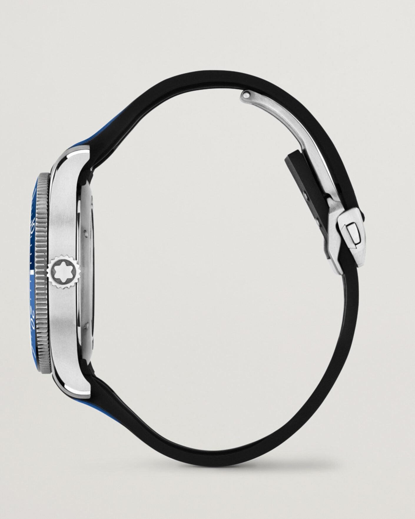 Herre | Montblanc Iced Sea Automatic Date Rubber Strap Blue | Montblanc | Iced Sea Automatic Date Rubber Strap Blue