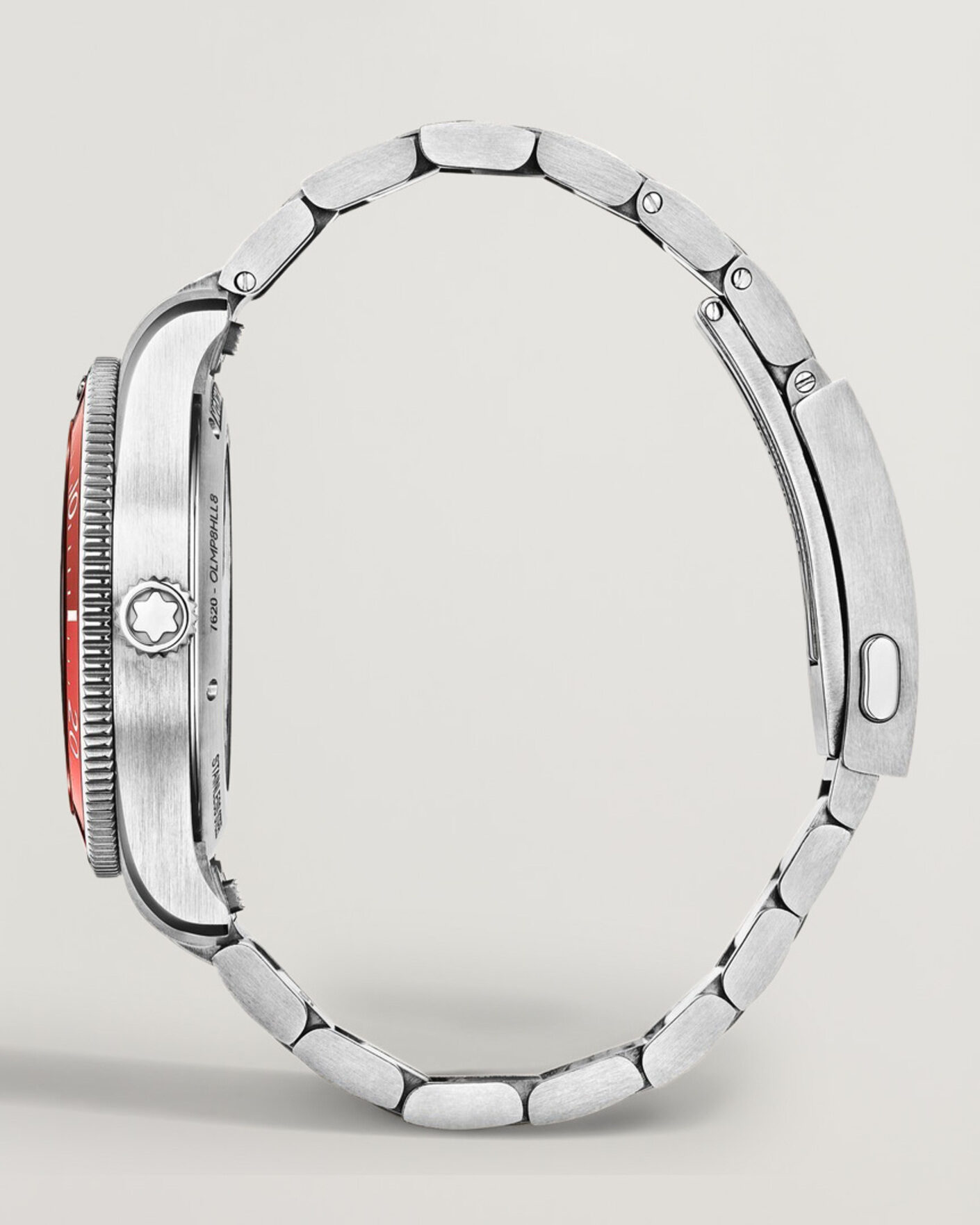 Herre | Lenke i rustfritt stål | Montblanc | Iced Sea Automatic Date 0 Oxygen Limited Red