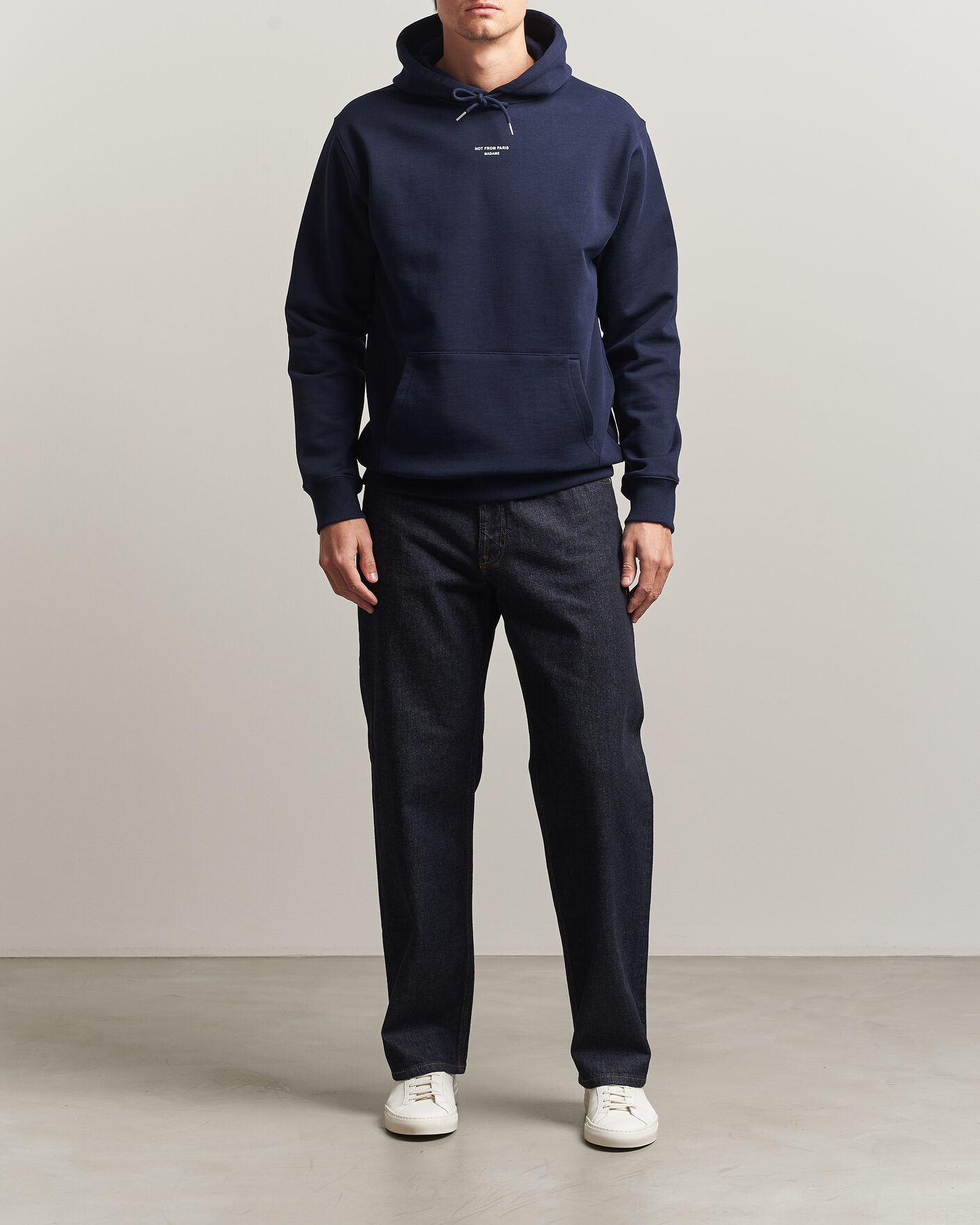 Herre | Gensere | Drôle de Monsieur | Classic Slogan Hoodie Navy
