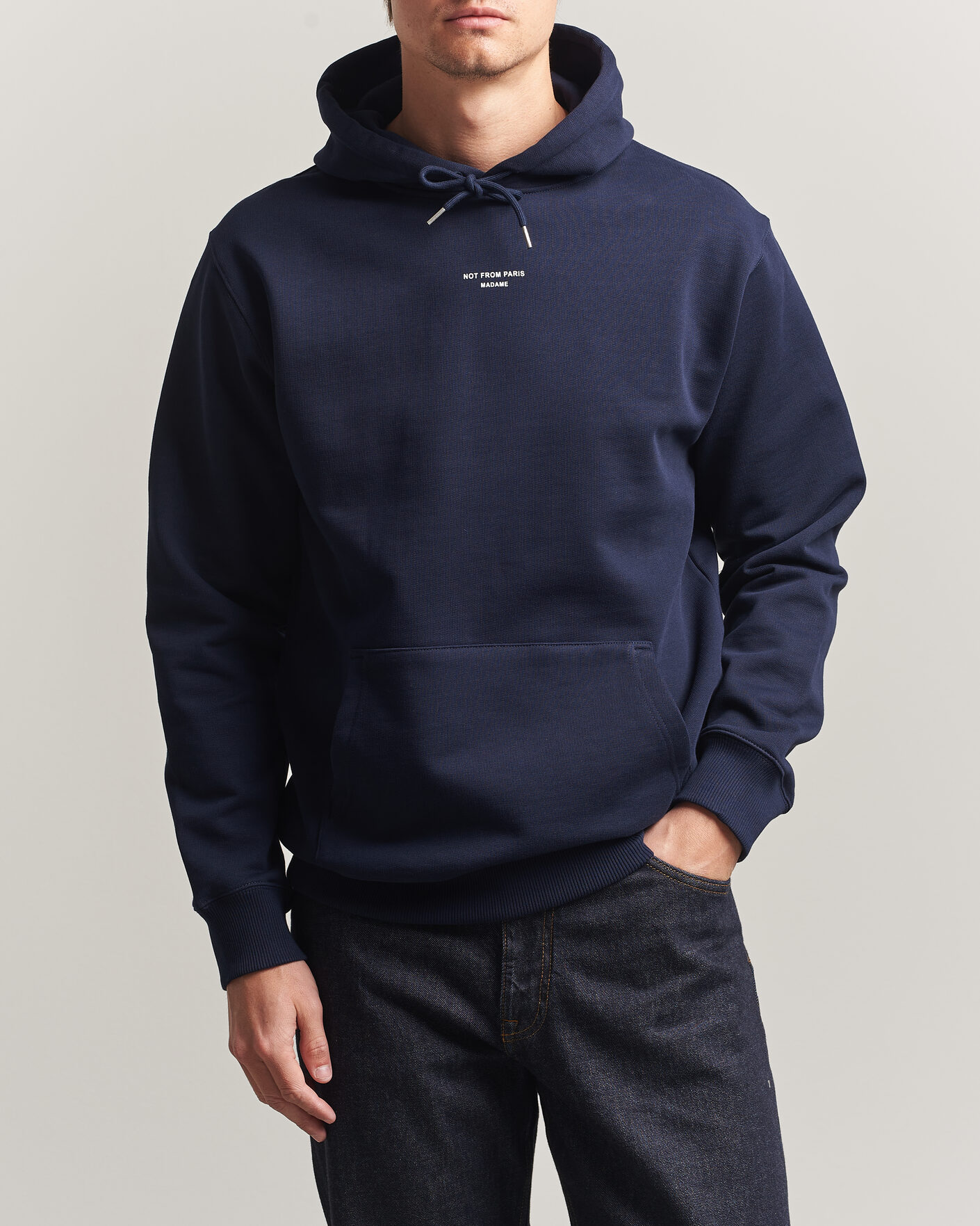 Herre | Gensere | Drôle de Monsieur | Classic Slogan Hoodie Navy