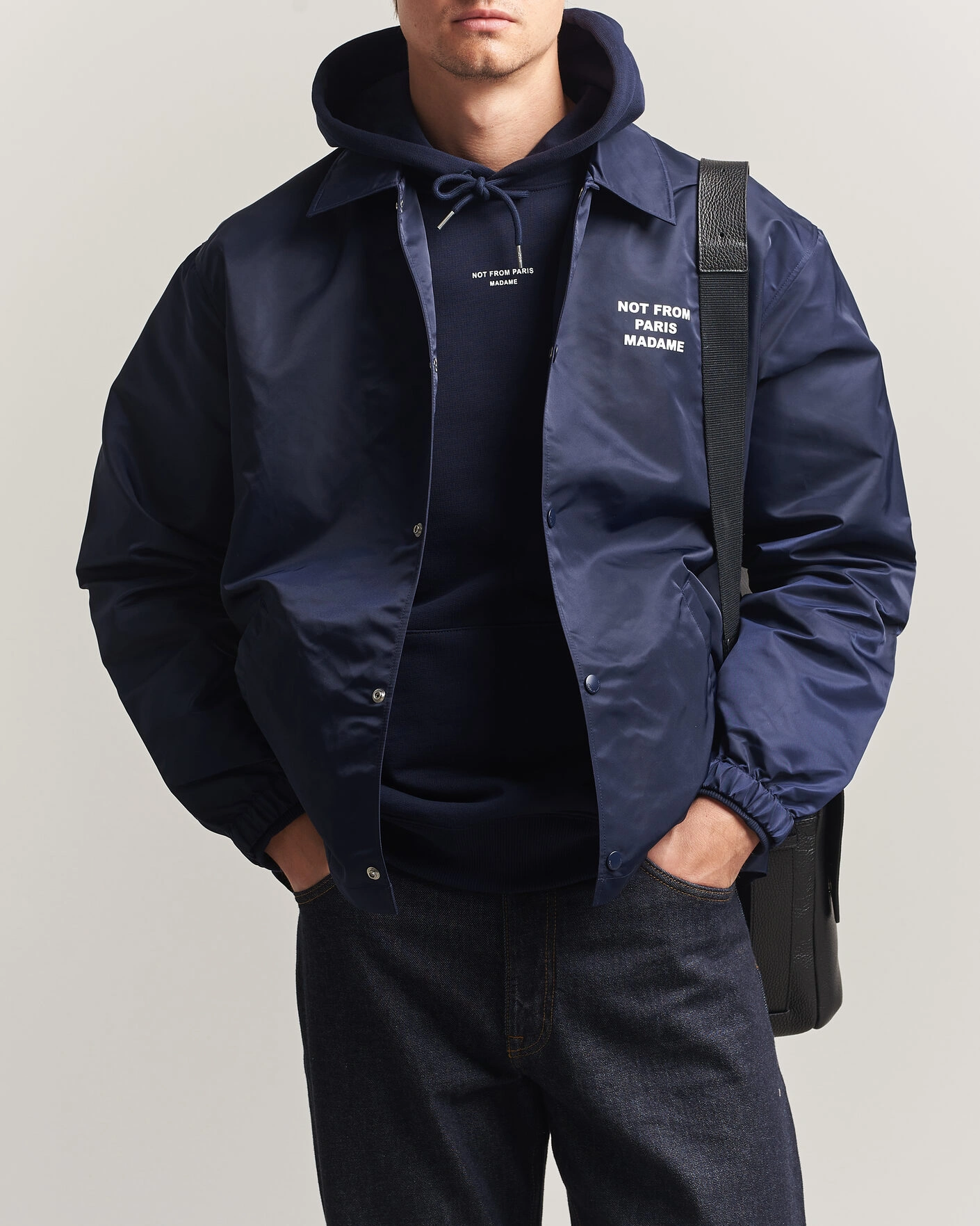 Herre | Jakker | Drôle de Monsieur | La Veste Slogan Jacket Navy