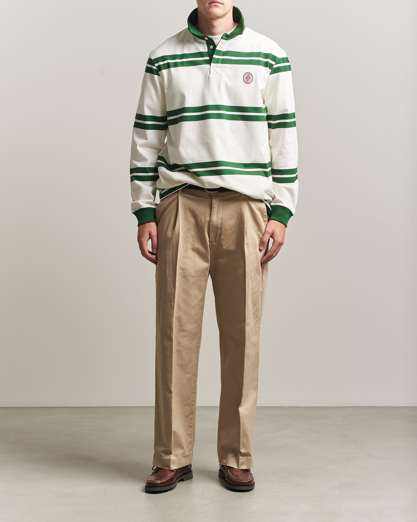 Herre | Gensere | Drôle de Monsieur | Ornament Striped Rugger Water Green