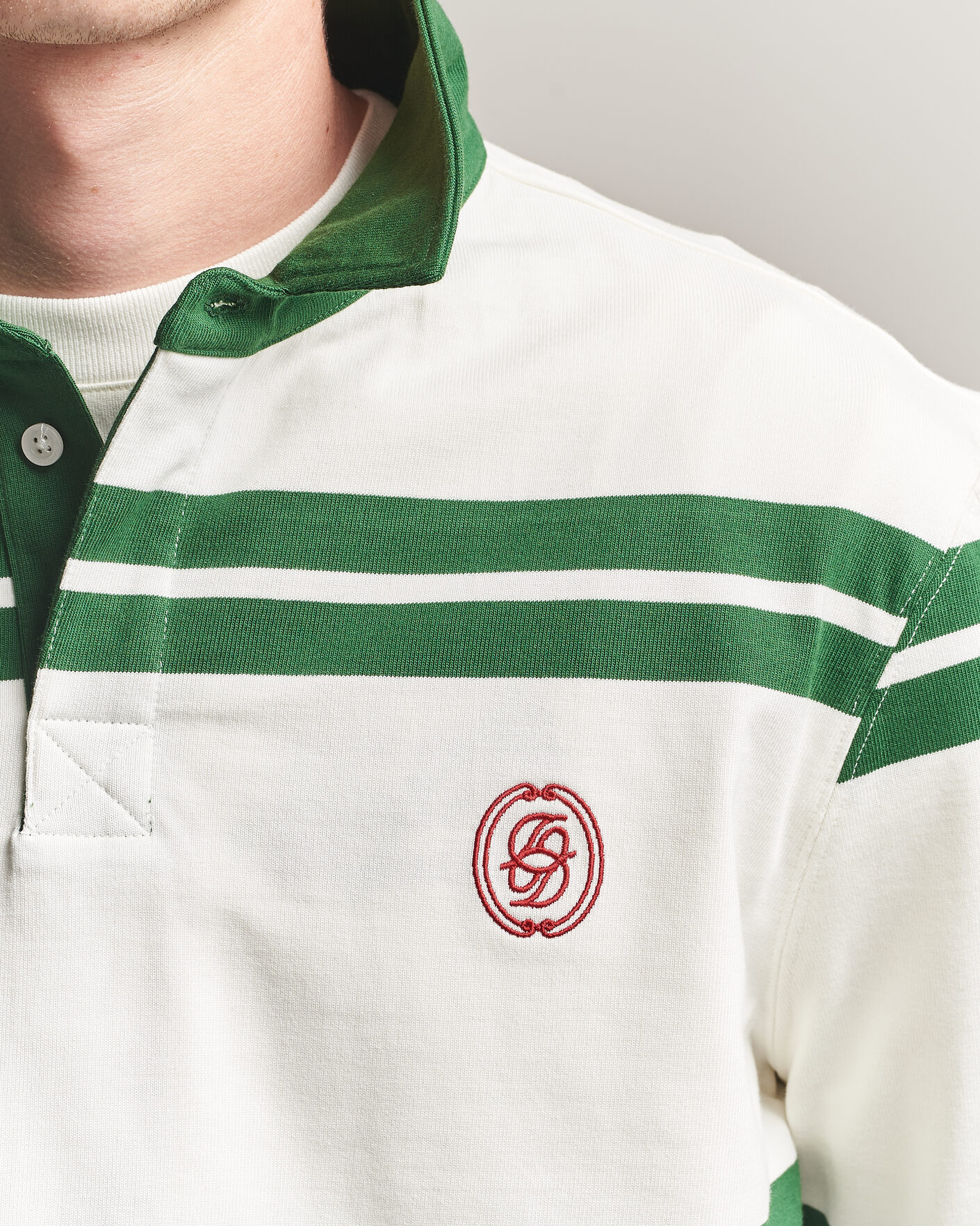 Herre | Gensere | Drôle de Monsieur | Ornament Striped Rugger Water Green