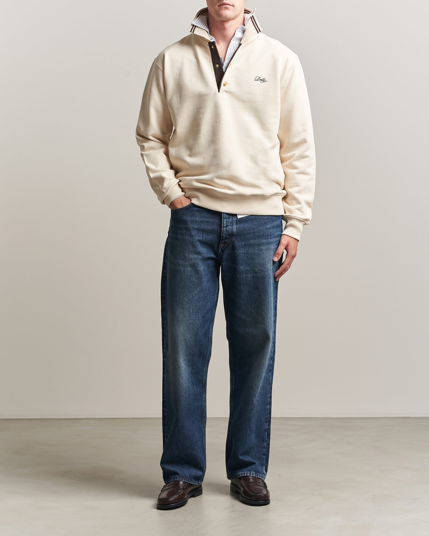 Herre | Gensere | Drôle de Monsieur | Tipped Rugger Light Sand