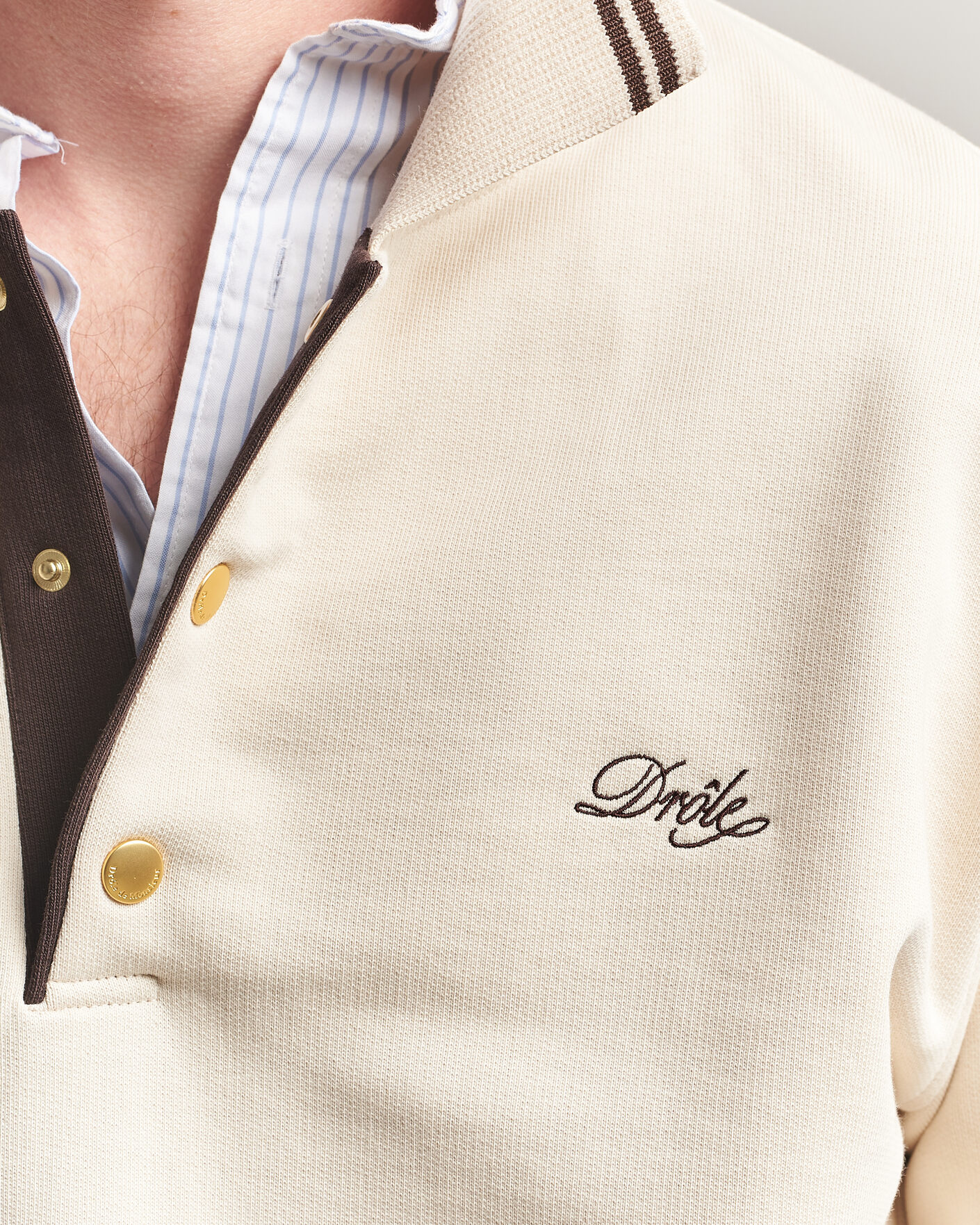 Herre | Gensere | Drôle de Monsieur | Tipped Rugger Light Sand