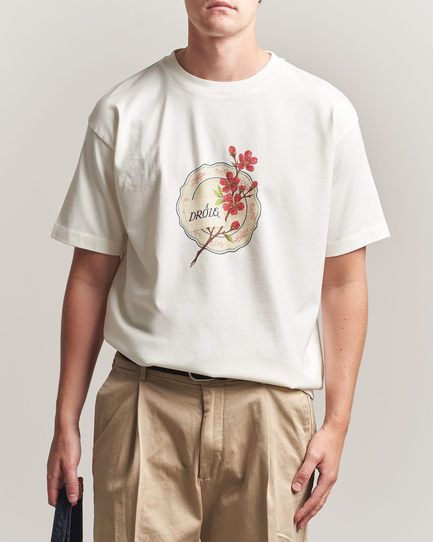 Herre | T-Shirts | Drôle de Monsieur | Porcelaine T-shirt Off White