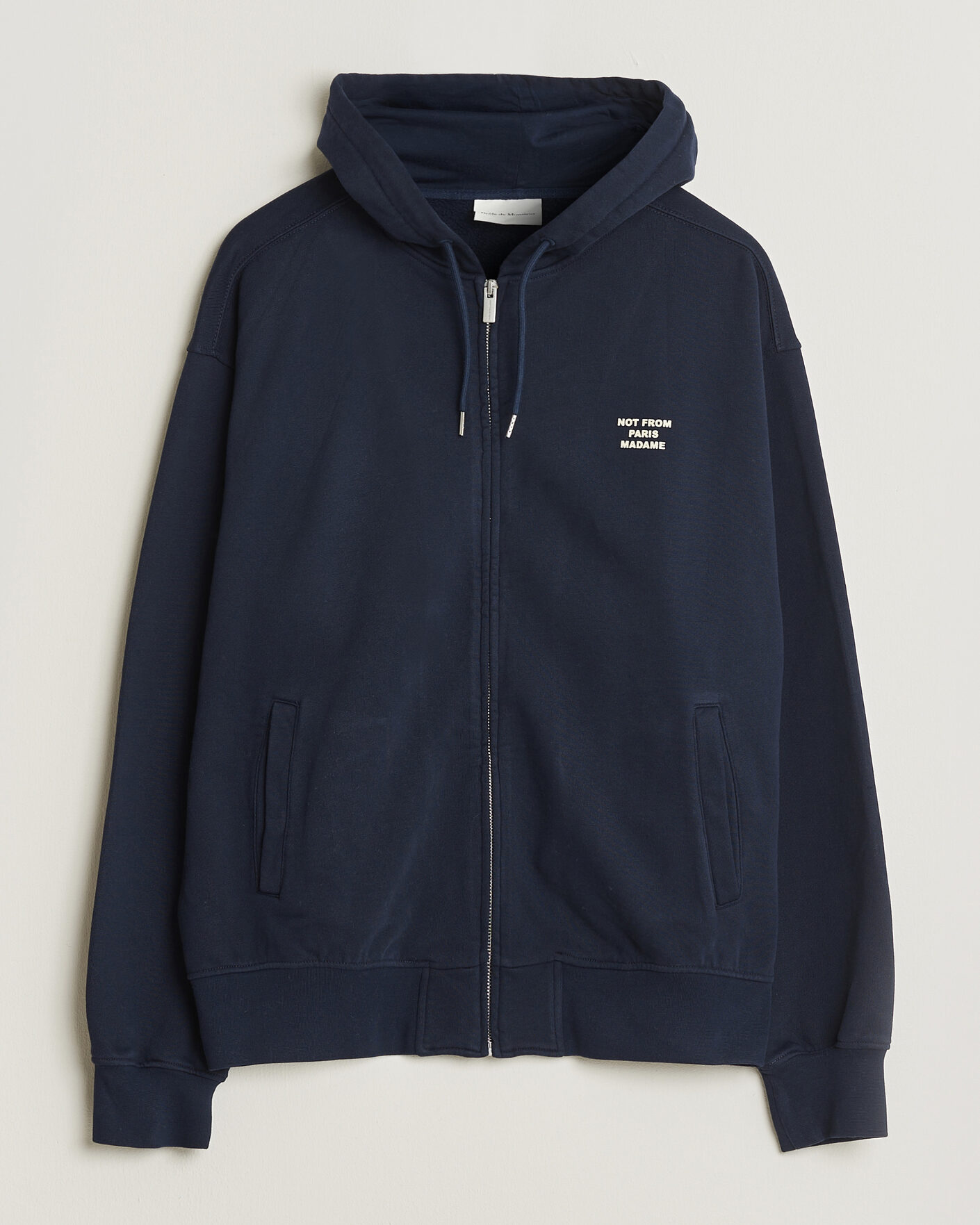 Herre | Gensere | Drôle de Monsieur | Slogan Full Zip Hoodie Navy
