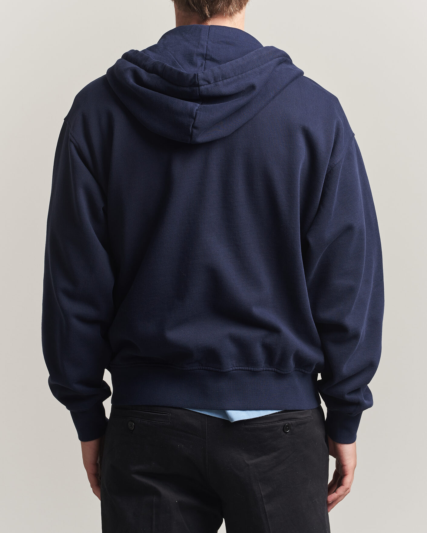 Herre | Gensere | Drôle de Monsieur | Slogan Full Zip Hoodie Navy