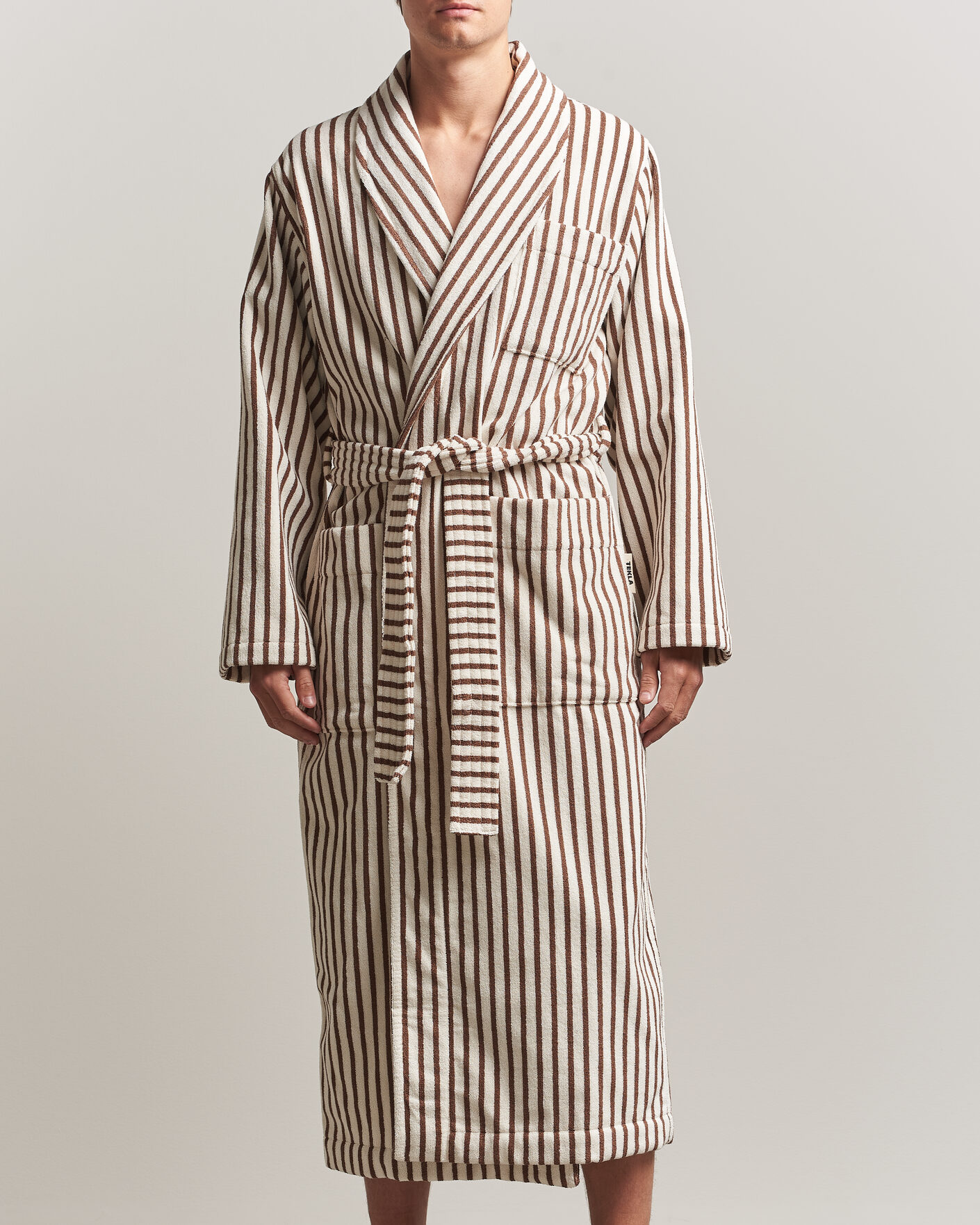 Herre | Pyjamaser og badekåper | Tekla | Organic Terry Classic Bathrobe Kodiak Stripes