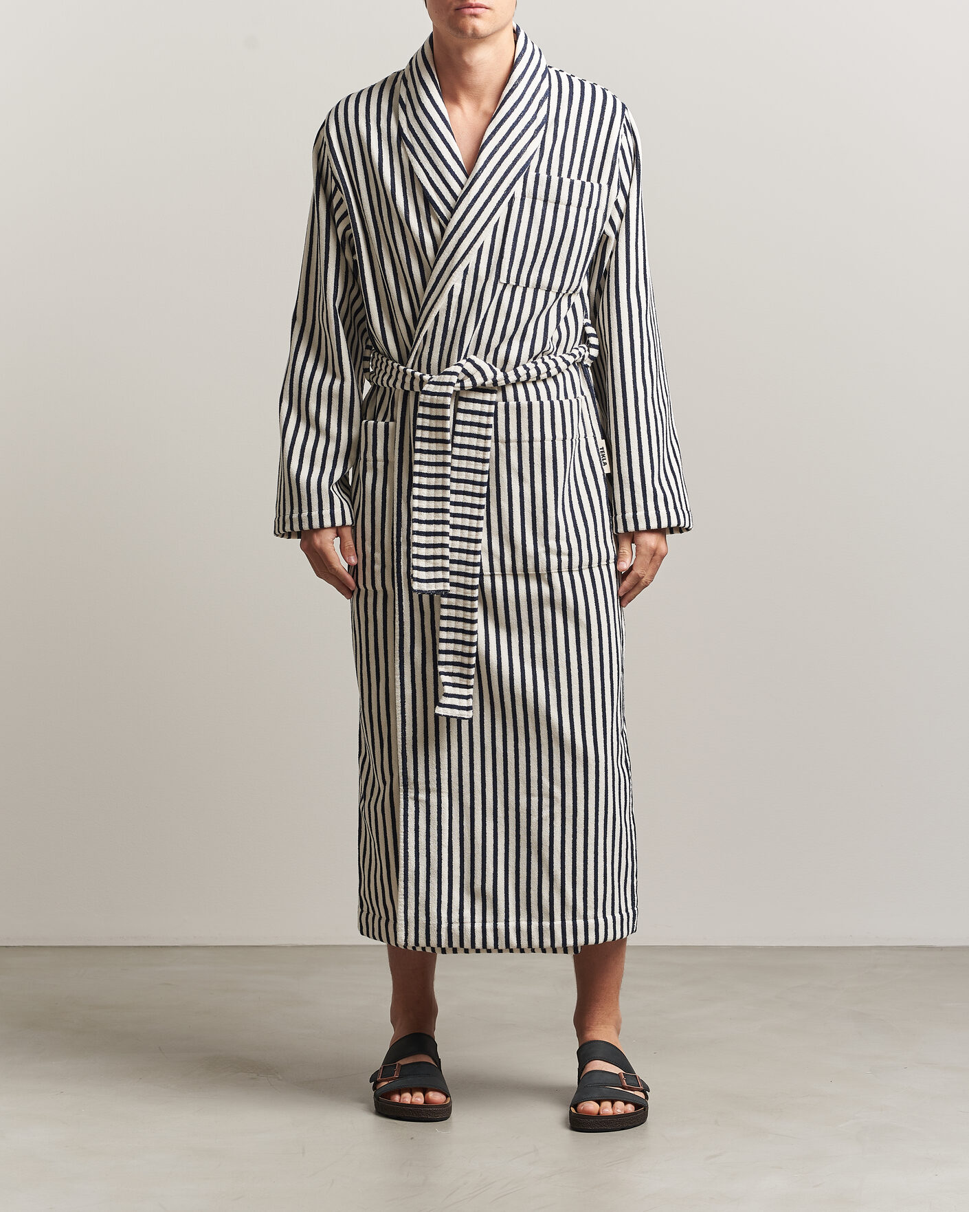 Herre | Pyjamaser og badekåper | Tekla | Organic Terry Classic Bathrobe Sailor Stripes