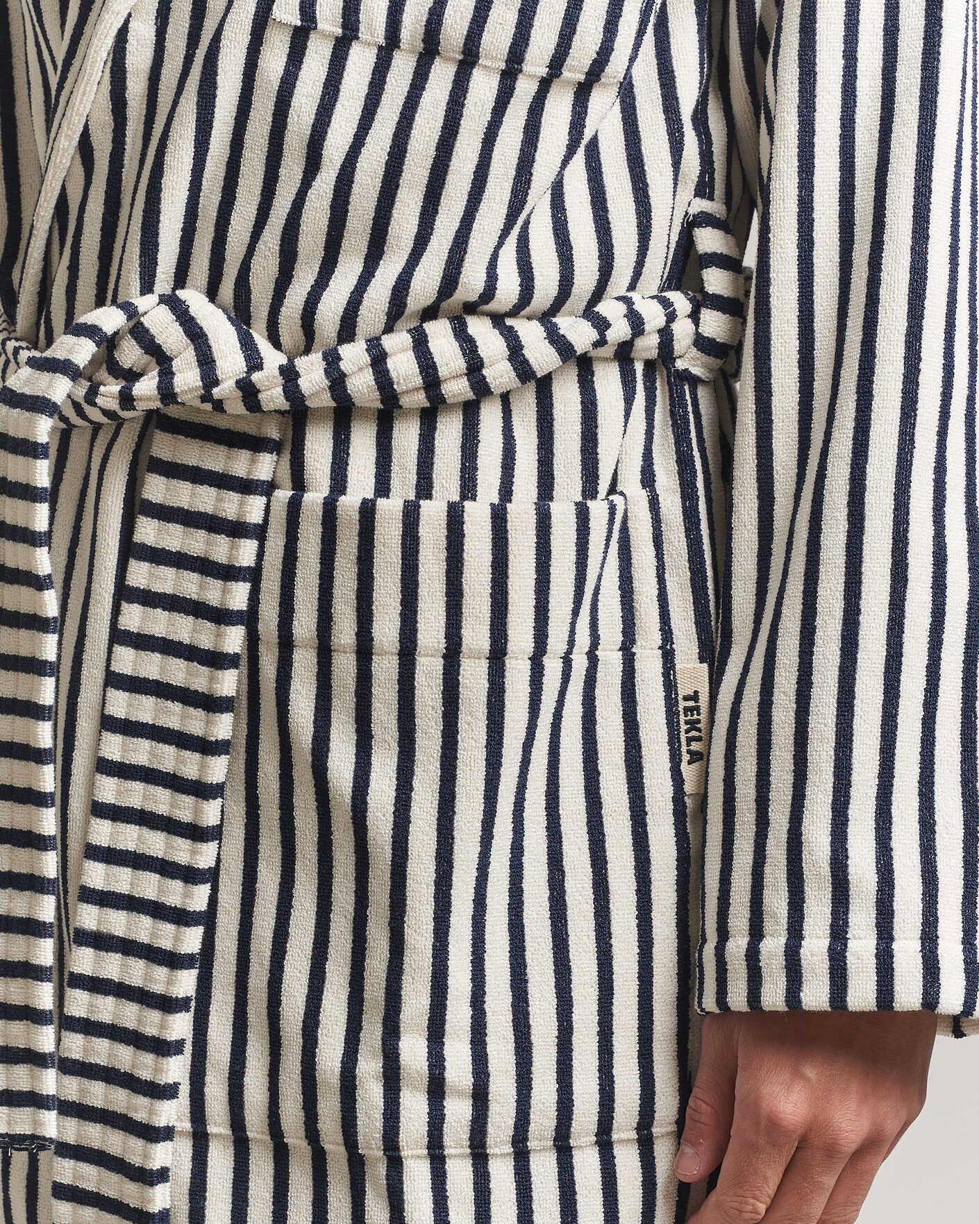Herre | Pyjamaser og badekåper | Tekla | Organic Terry Classic Bathrobe Sailor Stripes