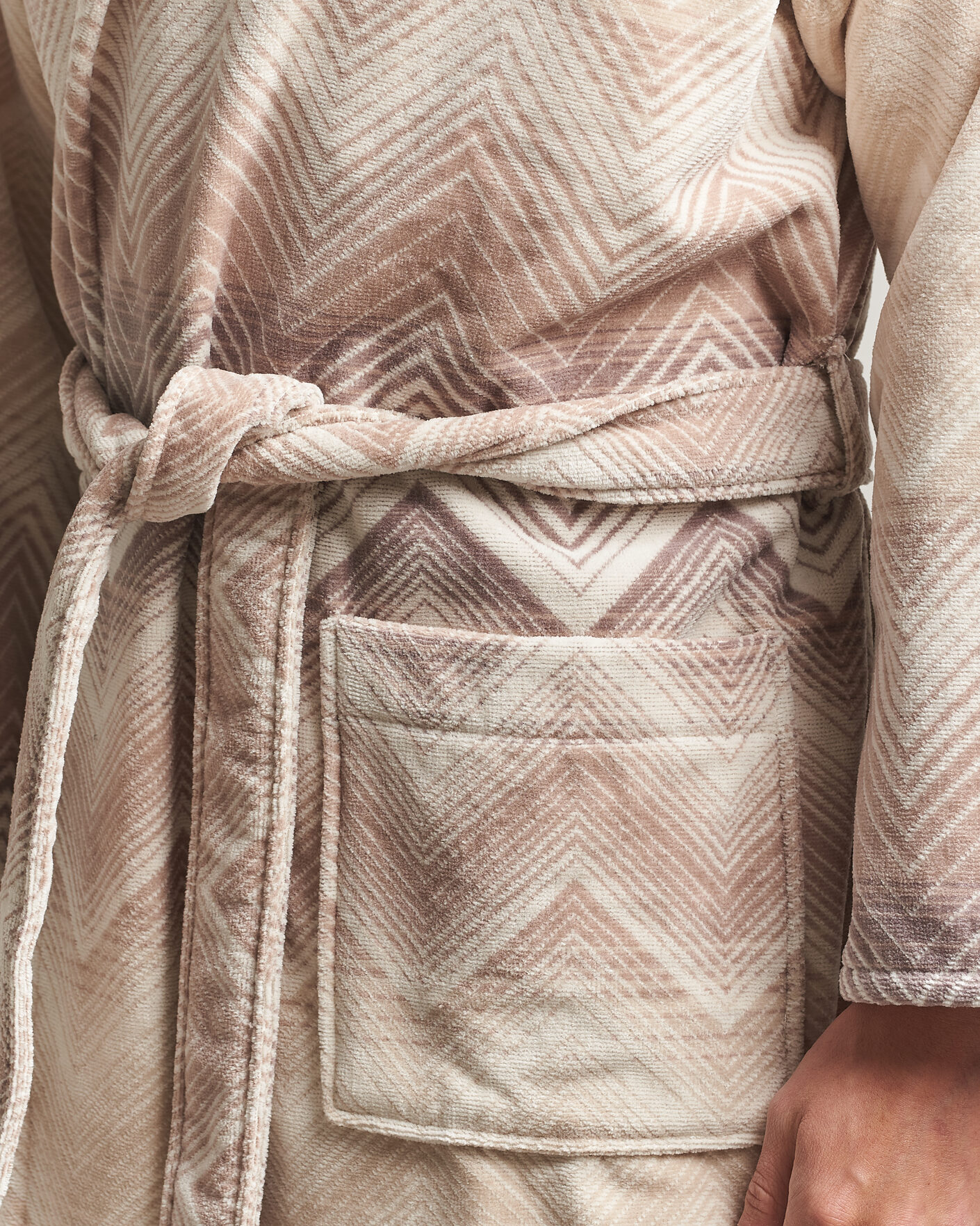 Herre | Pyjamaser og badekåper | Missoni Home | Marea Hooded Bathrobe Beige