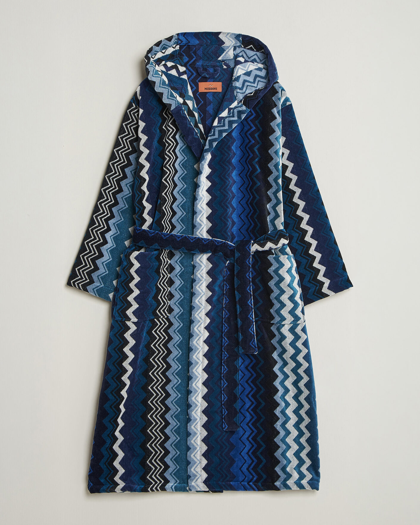 Herre | Pyjamaser og badekåper | Missoni Home | Giacomo Hooded Bathrobe Multi Blue