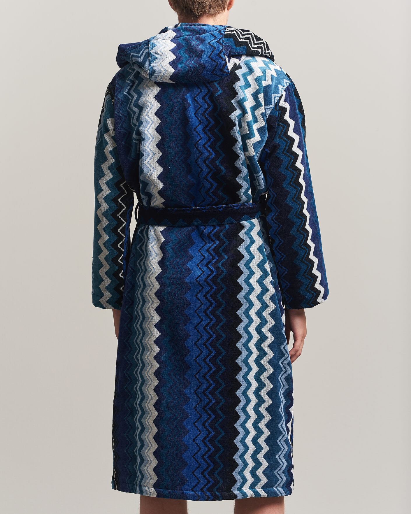 Herre | Pyjamaser og badekåper | Missoni Home | Giacomo Hooded Bathrobe Multi Blue