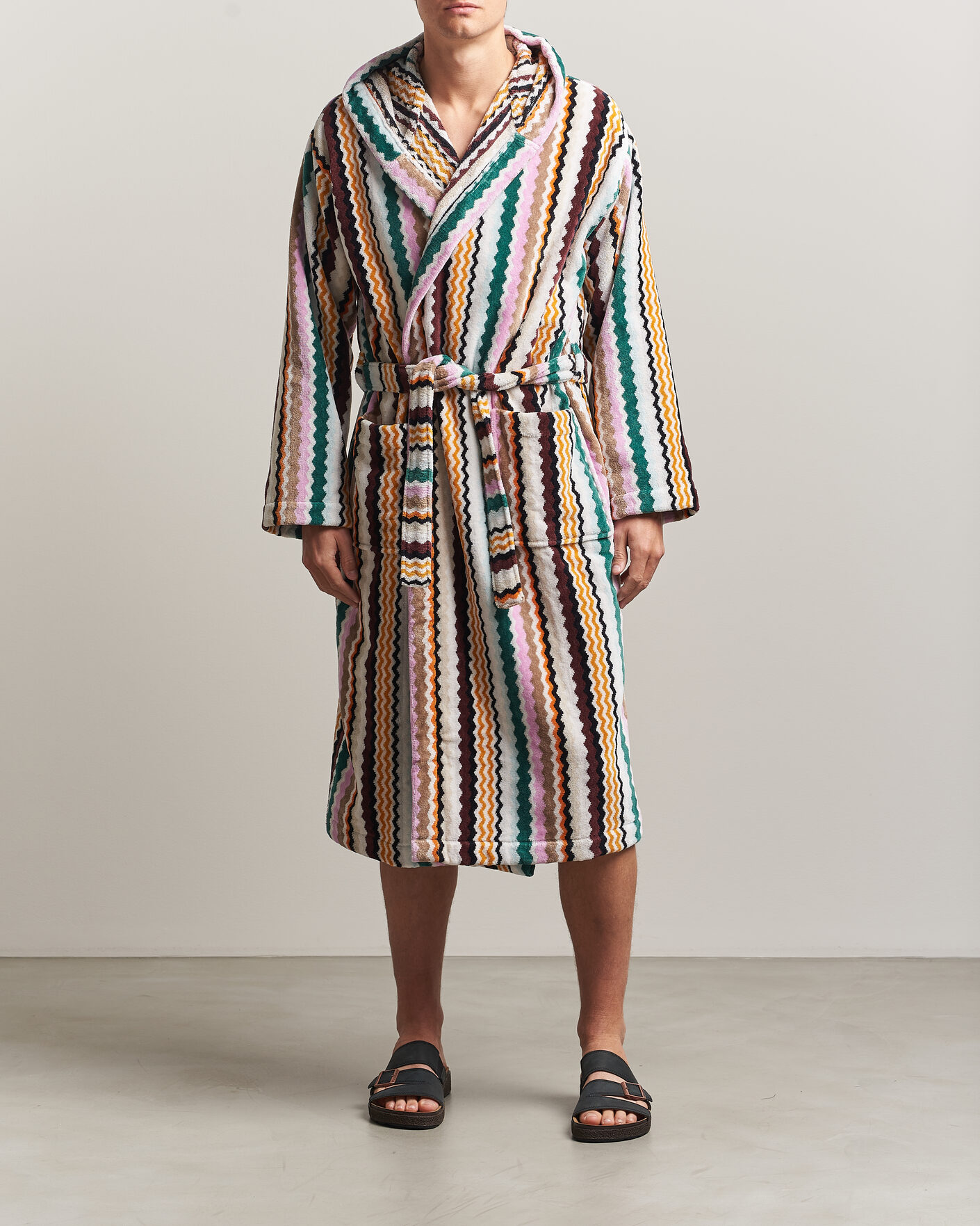 Herre | Pyjamaser og badekåper | Missoni Home | Aura Hooded Bathrobe Multi