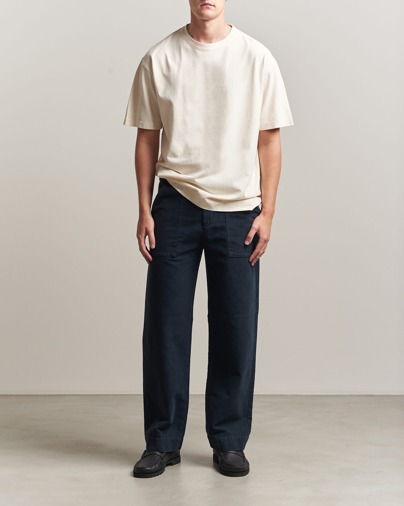 Herre | T-Shirts | Massimo Alba | Nevis Brushed Cotton T-Shirt Soft White