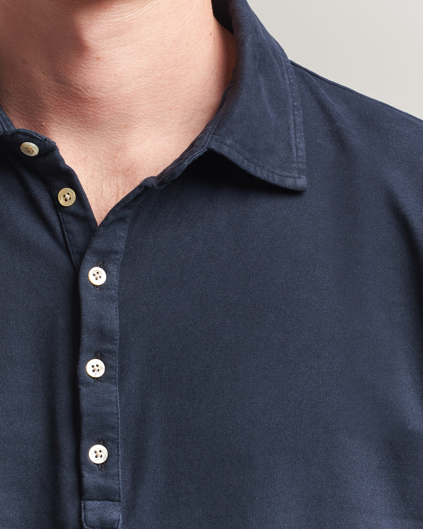 Herre | Pikéer | Massimo Alba | Raya Long Sleeve Polo Navy