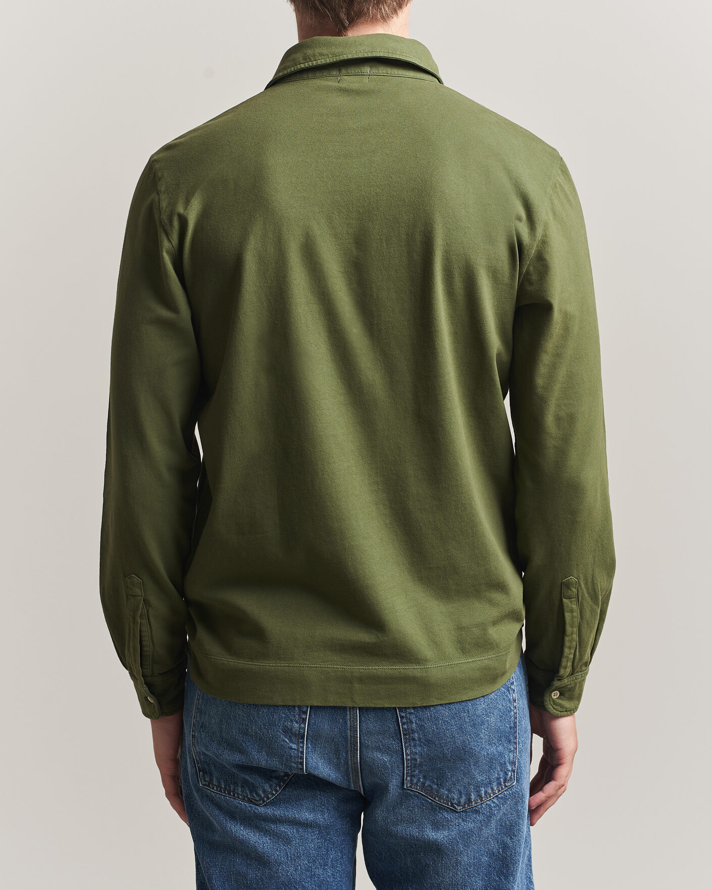 Herre | Pikéer | Massimo Alba | Raya Long Sleeve Polo Moss Green