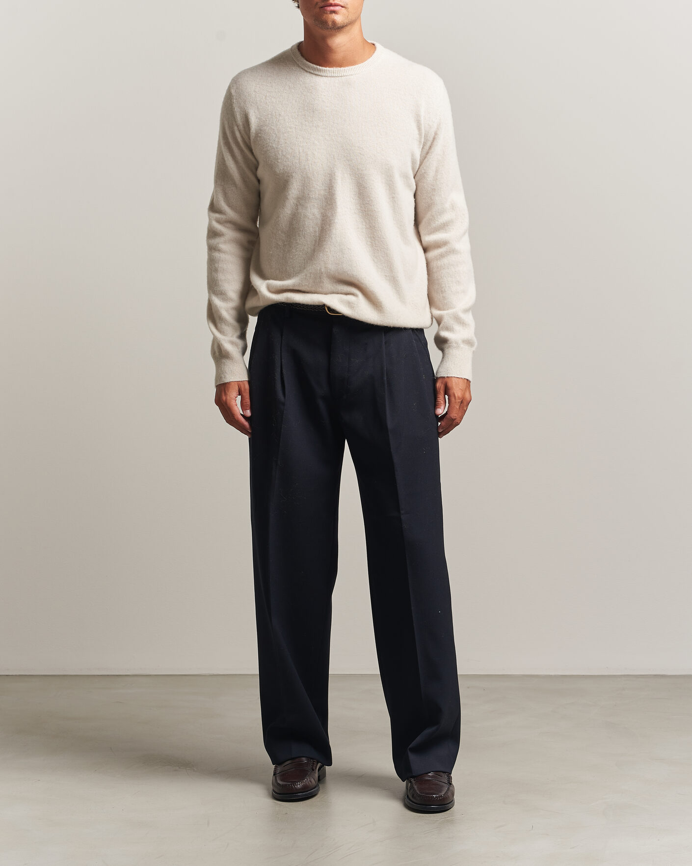 Herre | Gensere | Massimo Alba | Kane Brushed Cashmere Sweater Magnolia