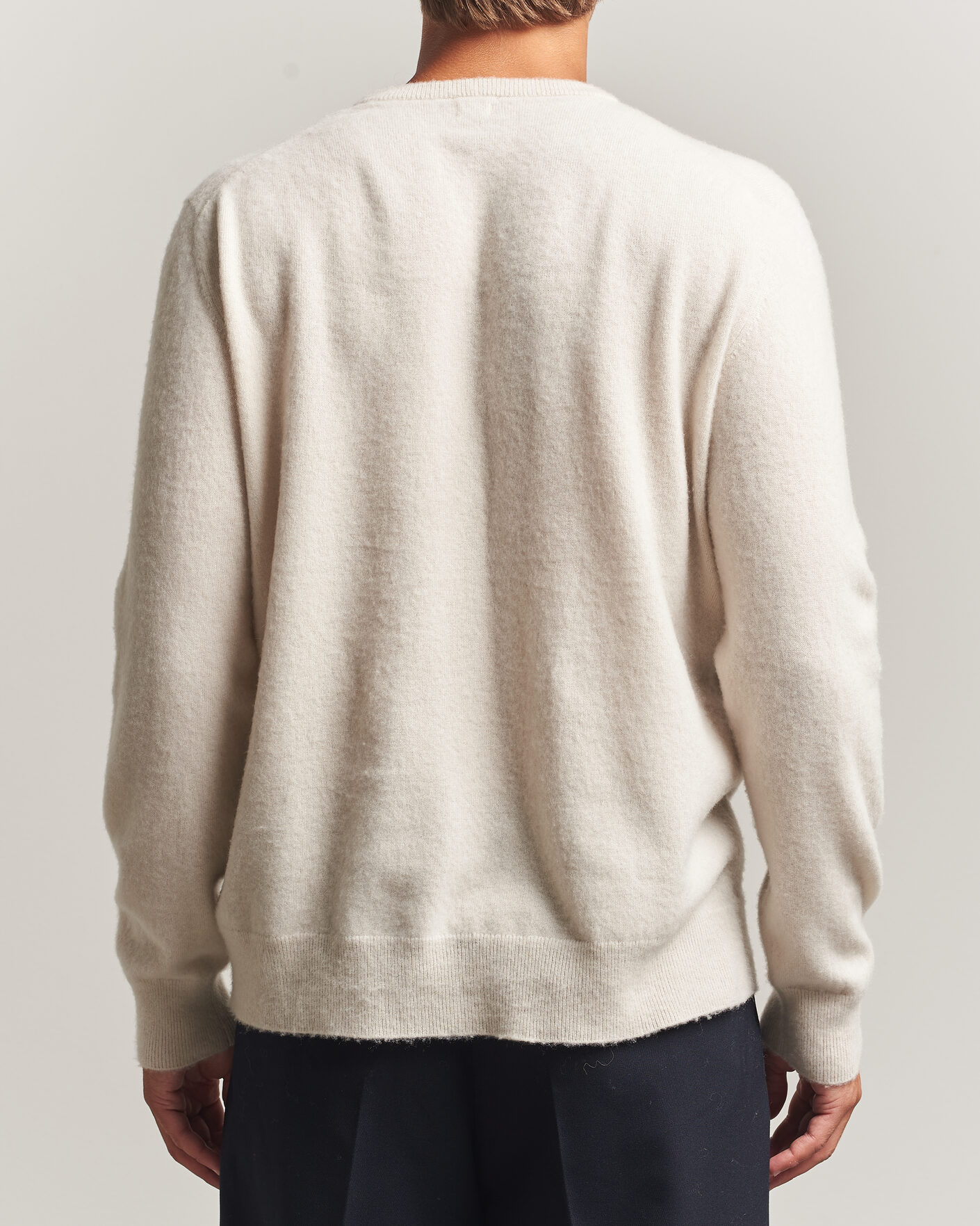 Herre | Gensere | Massimo Alba | Kane Brushed Cashmere Sweater Magnolia