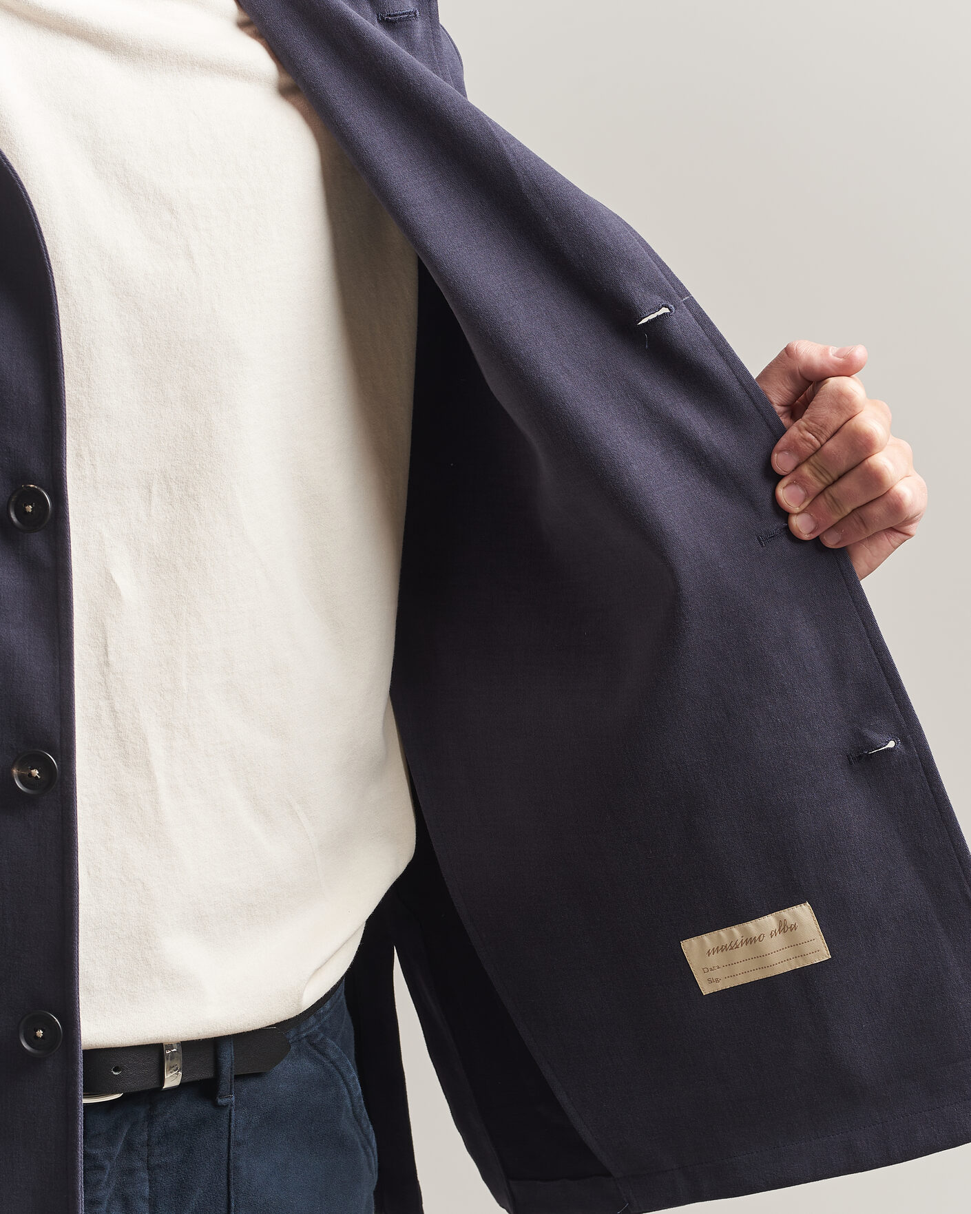 Herre | Jakker | Massimo Alba | Florida Brushed Cotton Jacket Navy