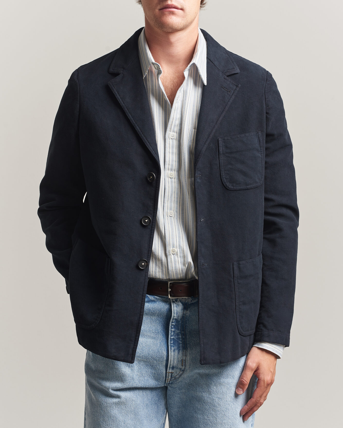 Herre | Dressjakker | Massimo Alba | Baglietto Moleskine Jacket Navy