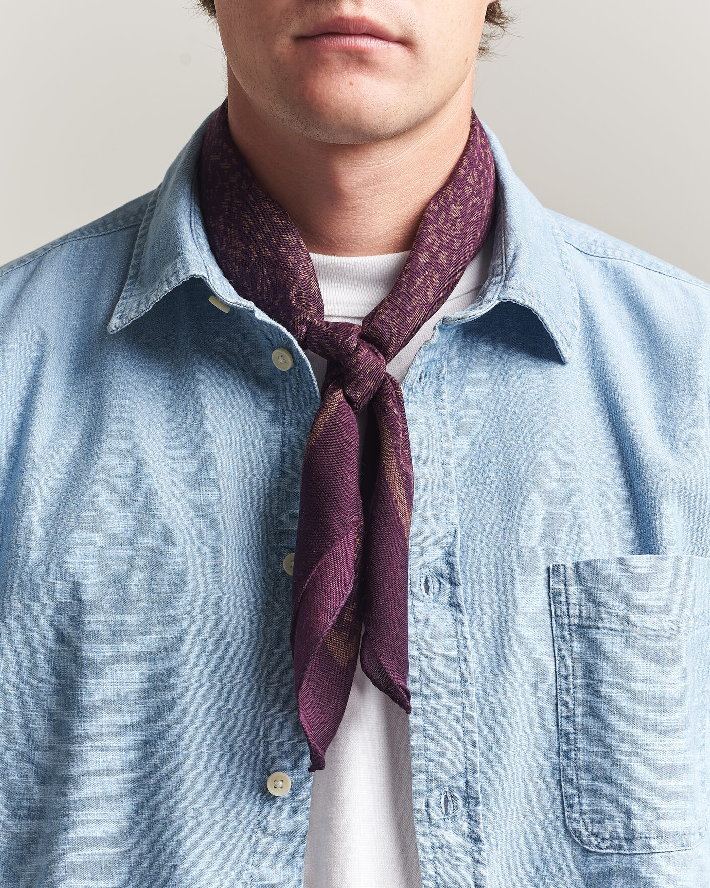 Herre | Scarves | Massimo Alba | Cashmere/Silk Bandana Burgundy
