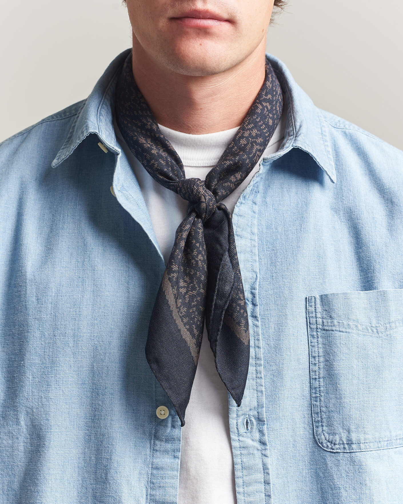 Herre | Scarves | Massimo Alba | Cashmere/Silk Bandana Navy