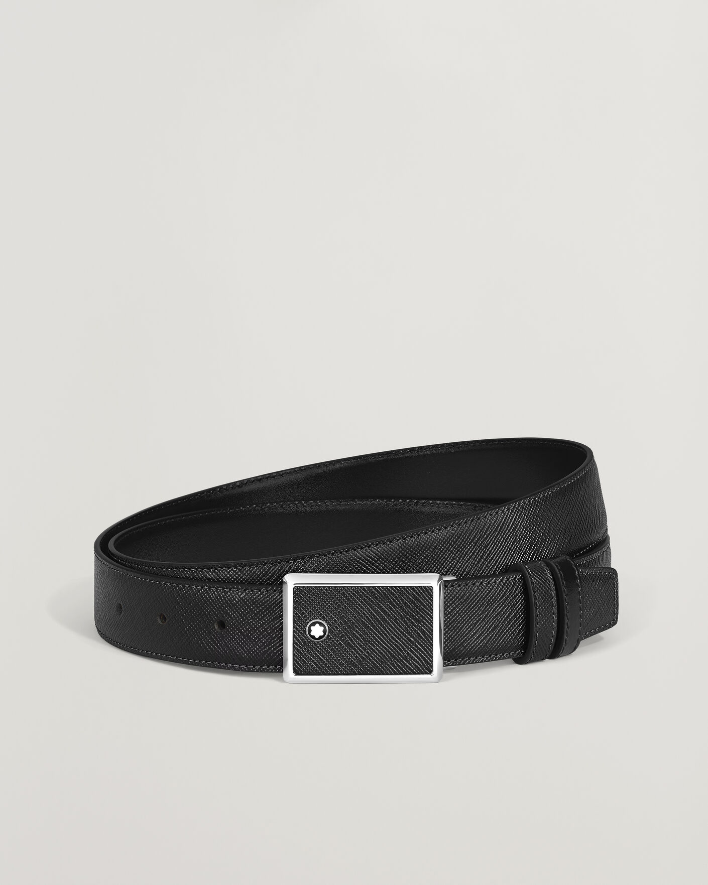 Herre | Belter | Montblanc | Buckle 30mm Leather Belt Black