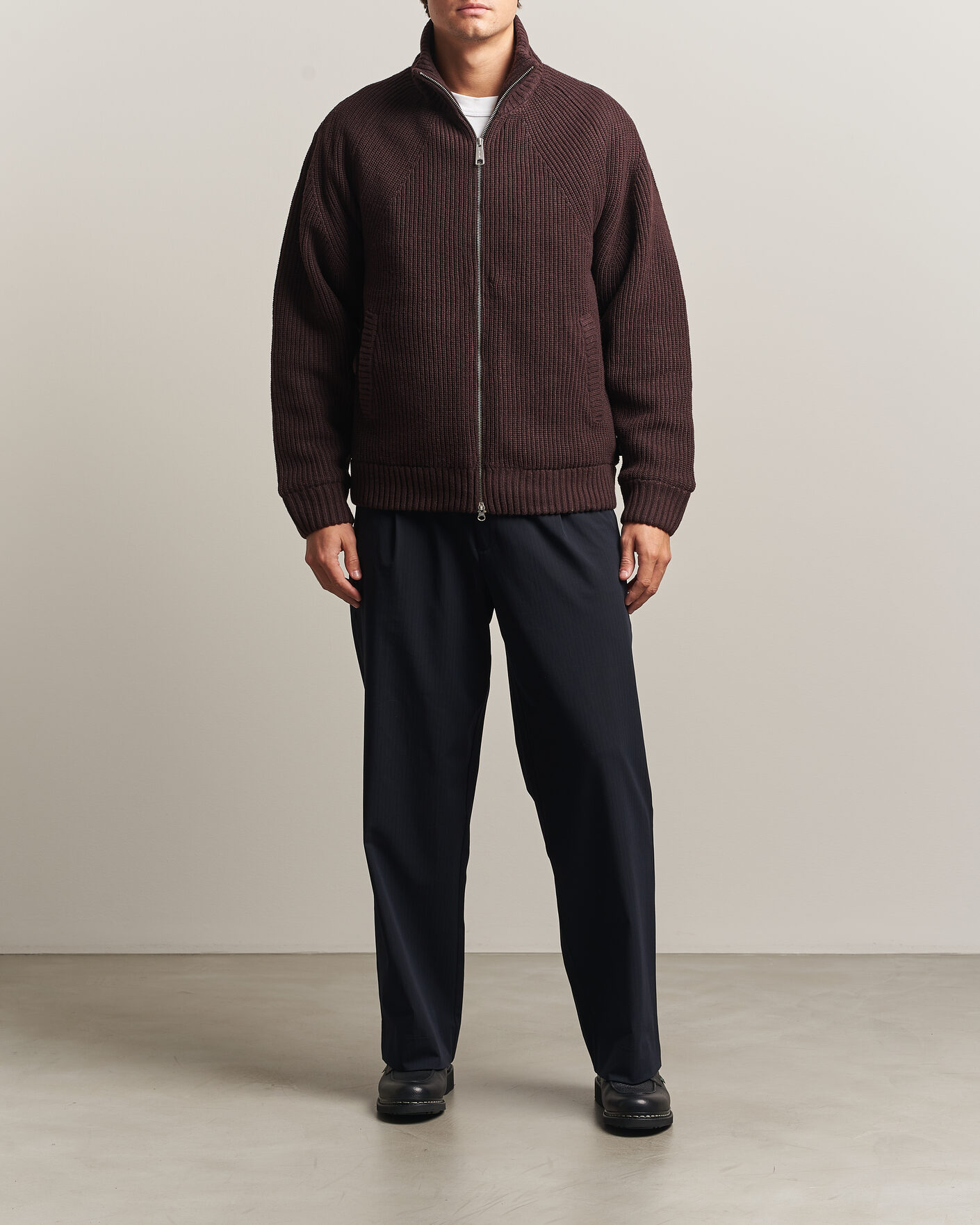 Herre | Gensere | Carhartt WIP | Bandley Padded Wool Mix Full Zip Palisander Brown
