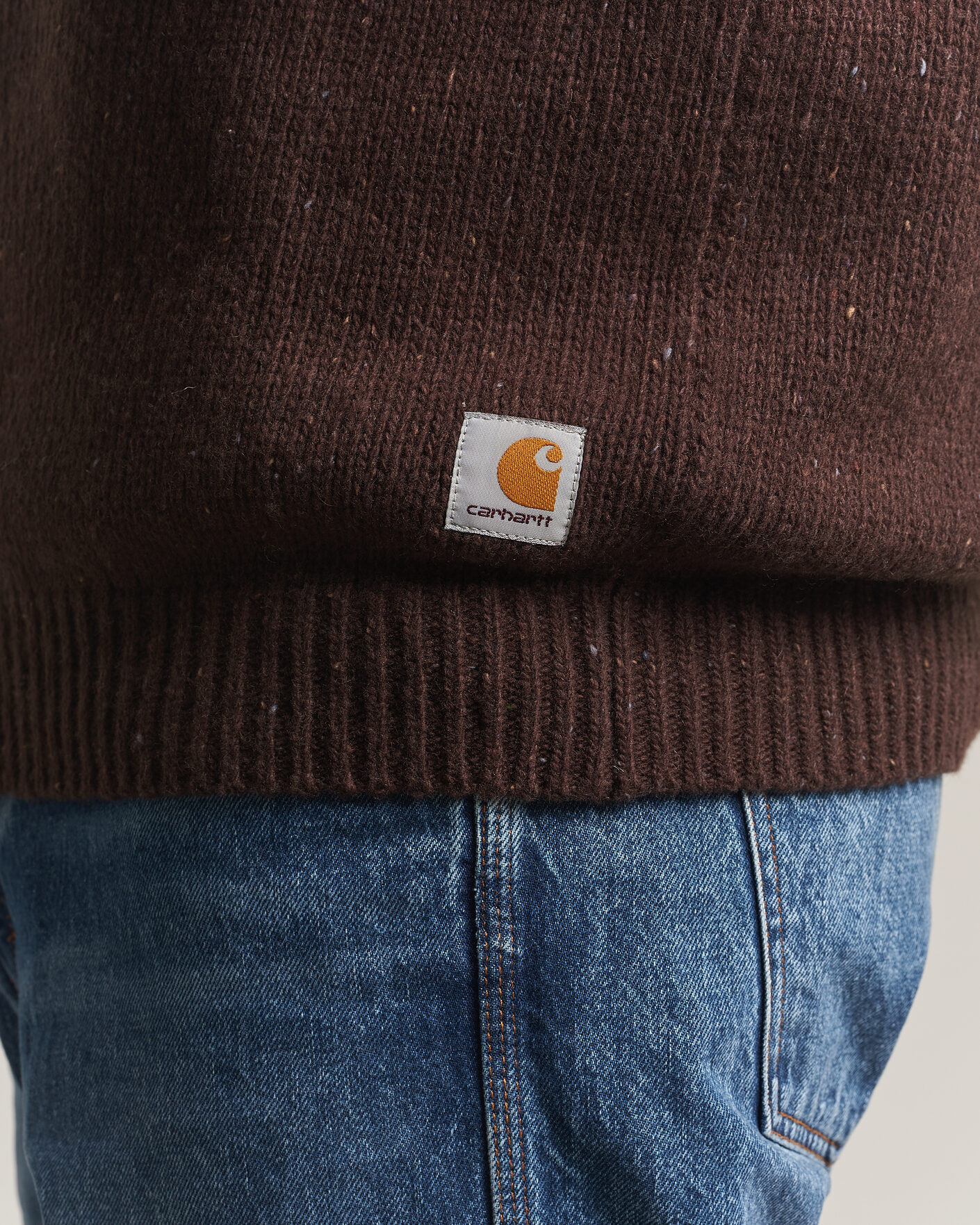 Herre | Gensere | Carhartt WIP | Anglistic Wool/Cotton Sweater Tobacco