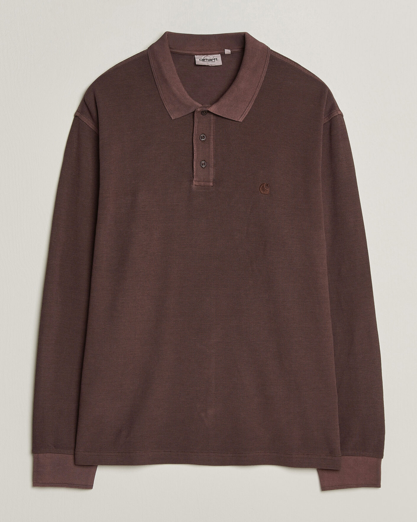 Herre | Gensere | Carhartt WIP | Long Sleeve Waffle Rugby Shirt Palisander Brown