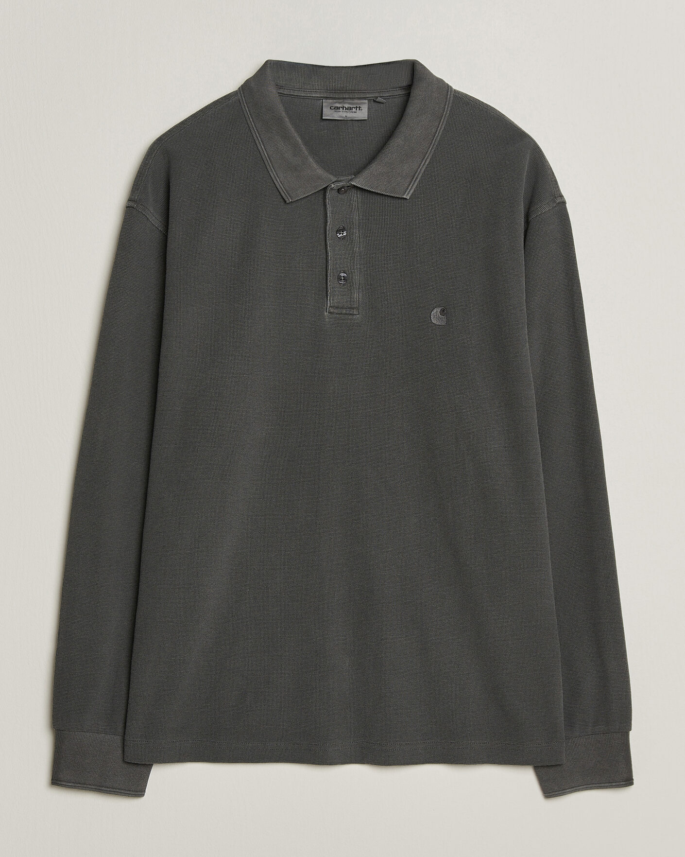 Herre | Gensere | Carhartt WIP | Long Sleeve Waffle Rugby Shirt Black