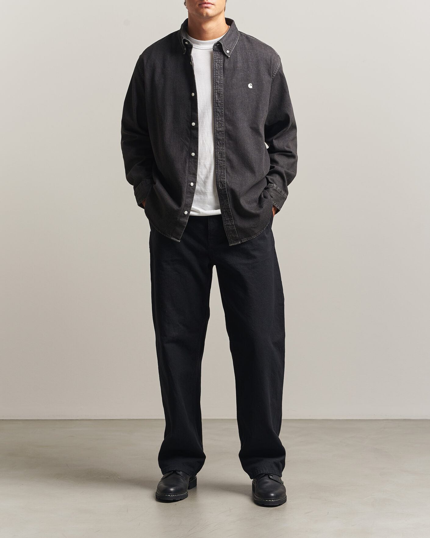 Herre | Skjorter | Carhartt WIP | Lucas Denim Shirt Black