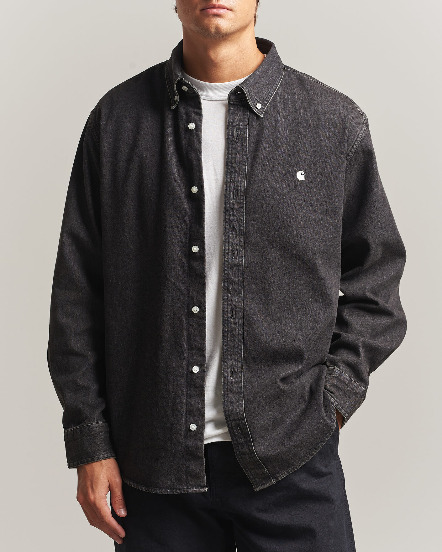 Herre | Skjorter | Carhartt WIP | Lucas Denim Shirt Black