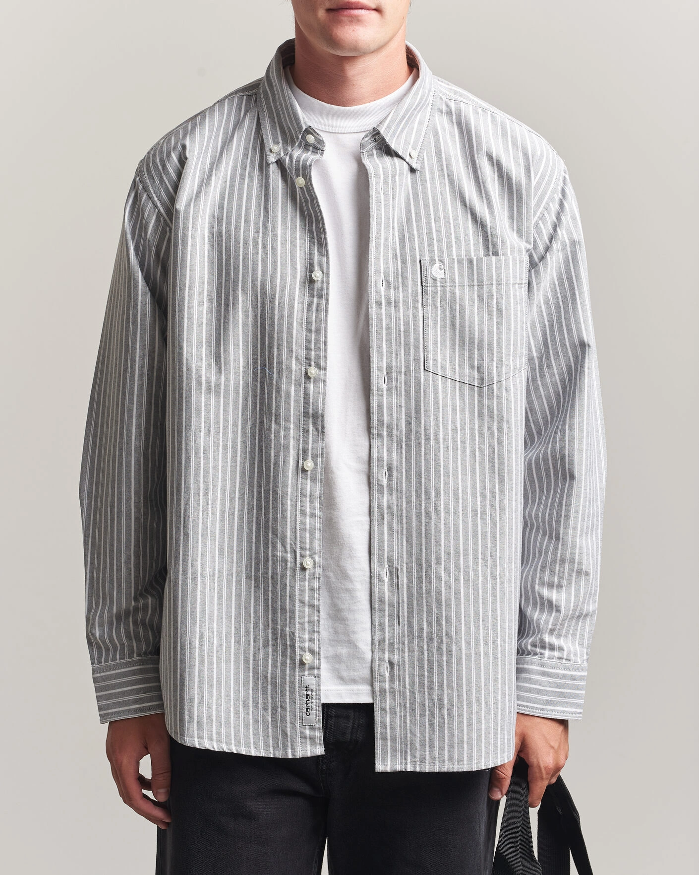 Herre | Skjorter | Carhartt WIP | Canan Striped Oxford Shirt Black