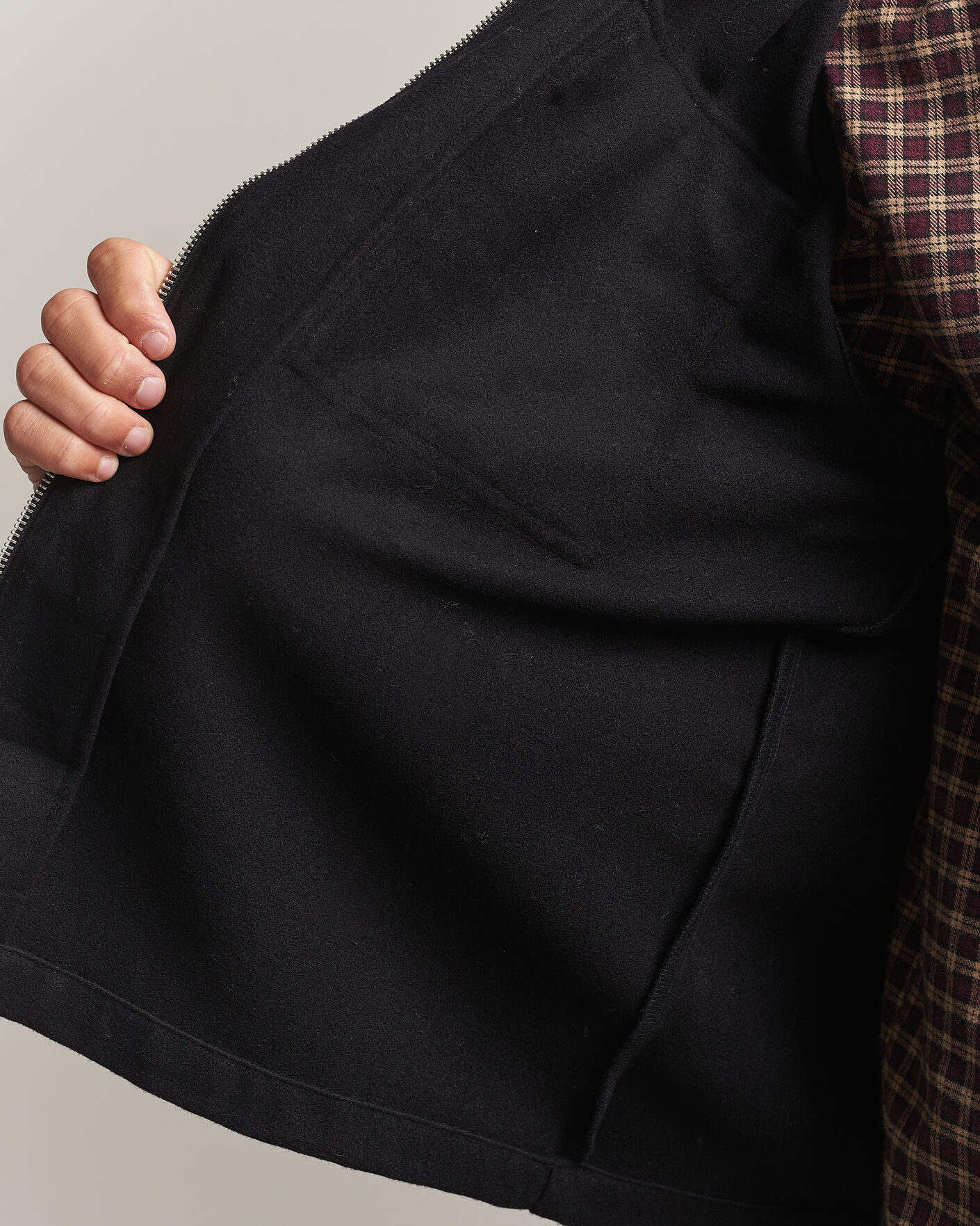 Herre | Skjorter | Carhartt WIP | Atoka Wool Zip Shirt Jacket Black