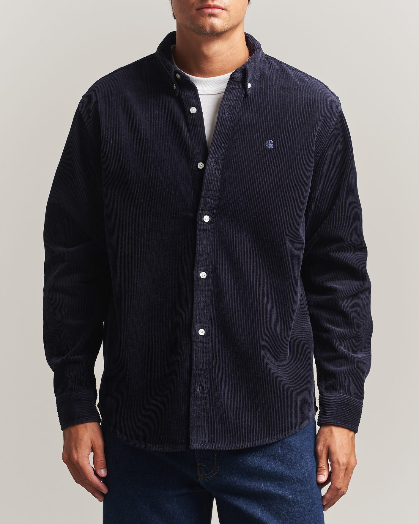 Herre | Skjorter | Carhartt WIP | Madison Cord Shirt Dark Navy