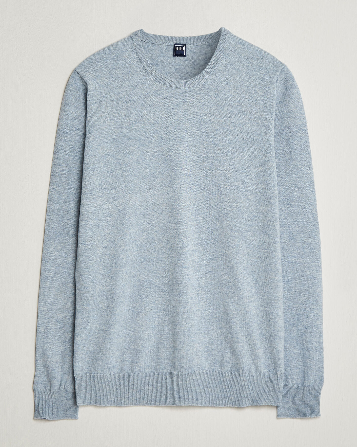 Herre | Gensere | Fedeli | Pure Cashmere Crew Neck Light Blue