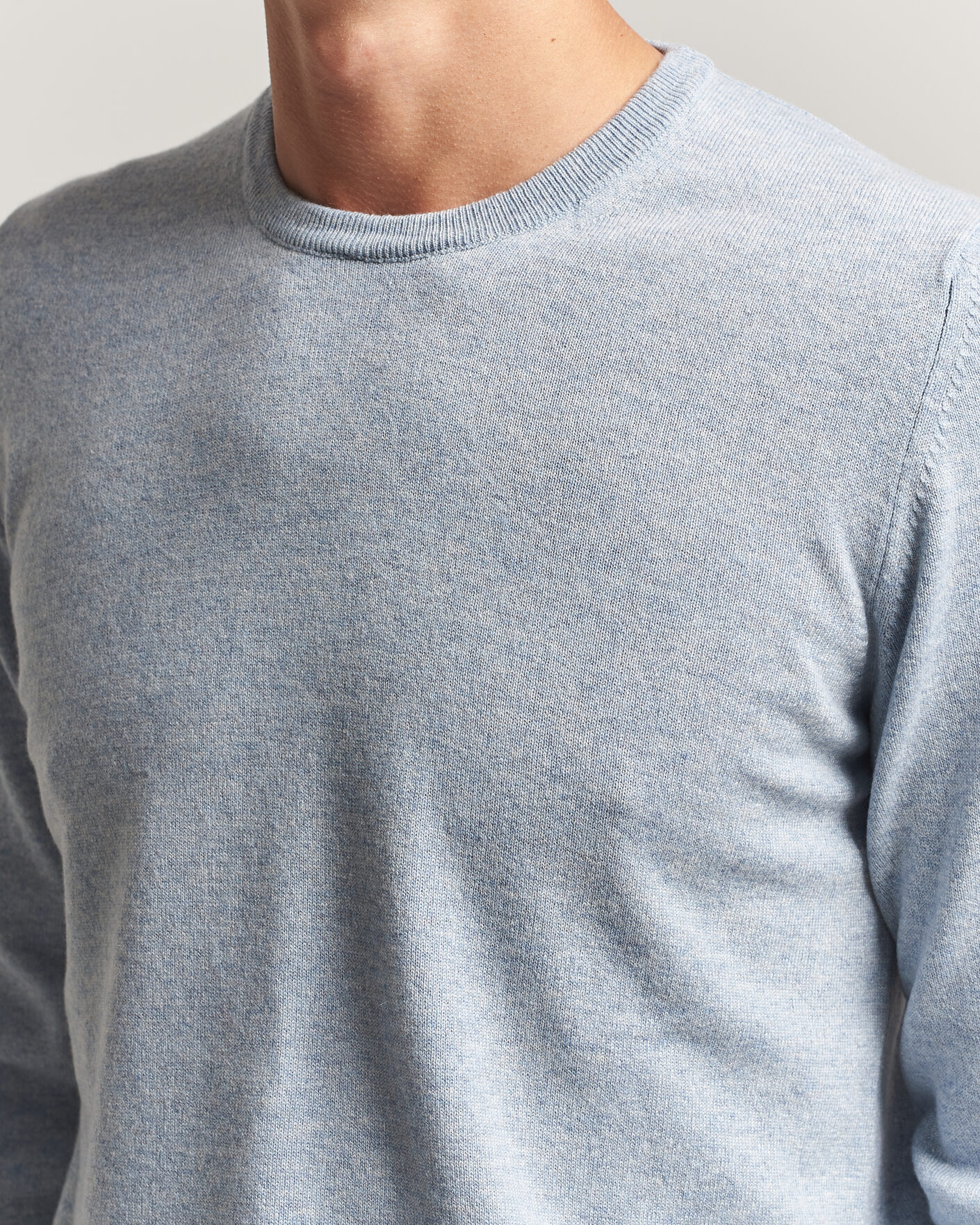 Herre | Gensere | Fedeli | Pure Cashmere Crew Neck Light Blue