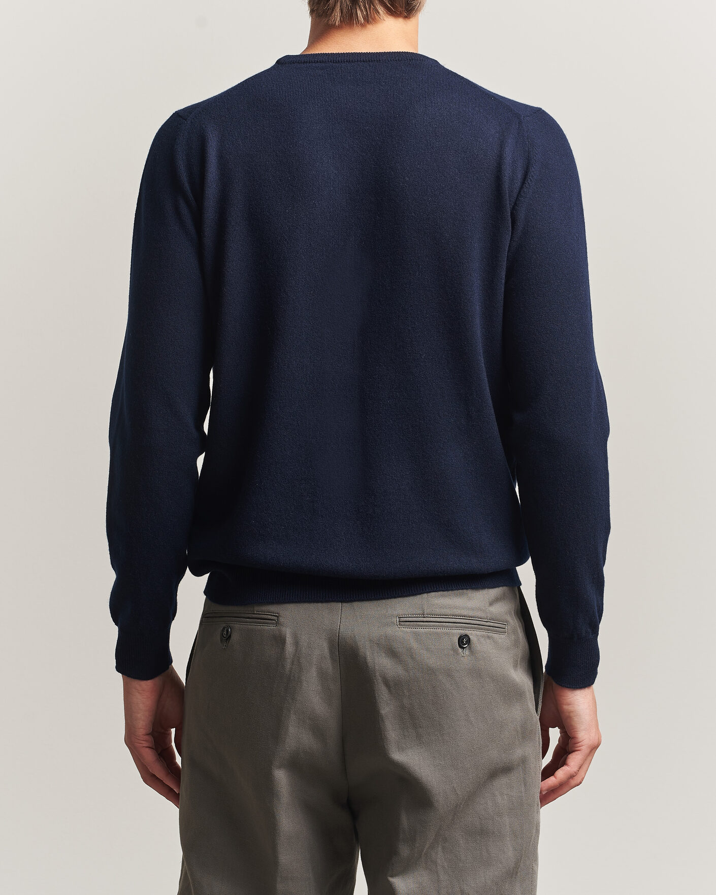 Herre | Gensere | Fedeli | Pure Cashmere Crew Neck Navy Blue
