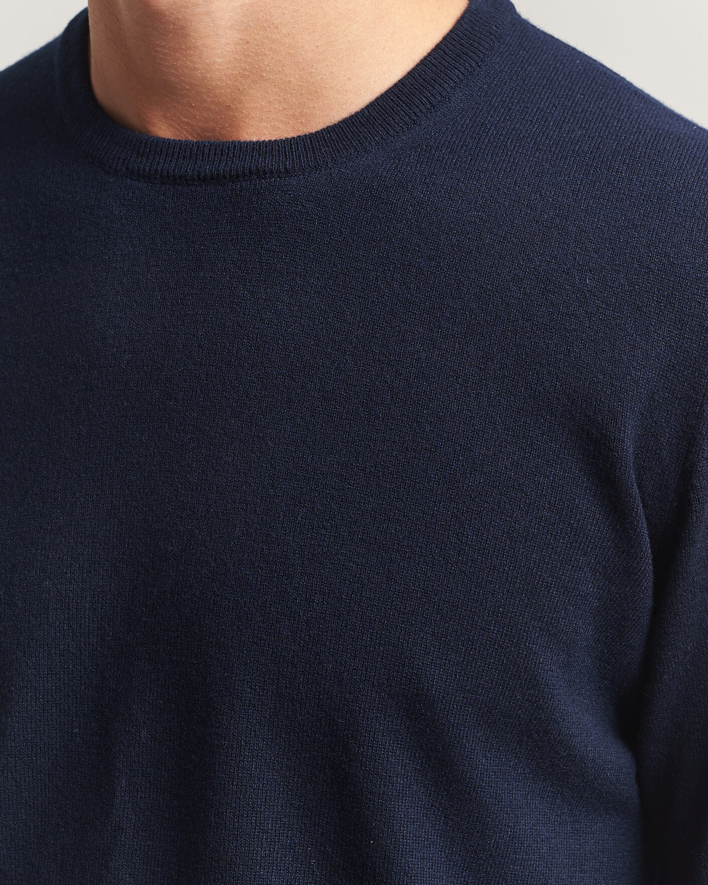 Herre | Gensere | Fedeli | Pure Cashmere Crew Neck Navy Blue
