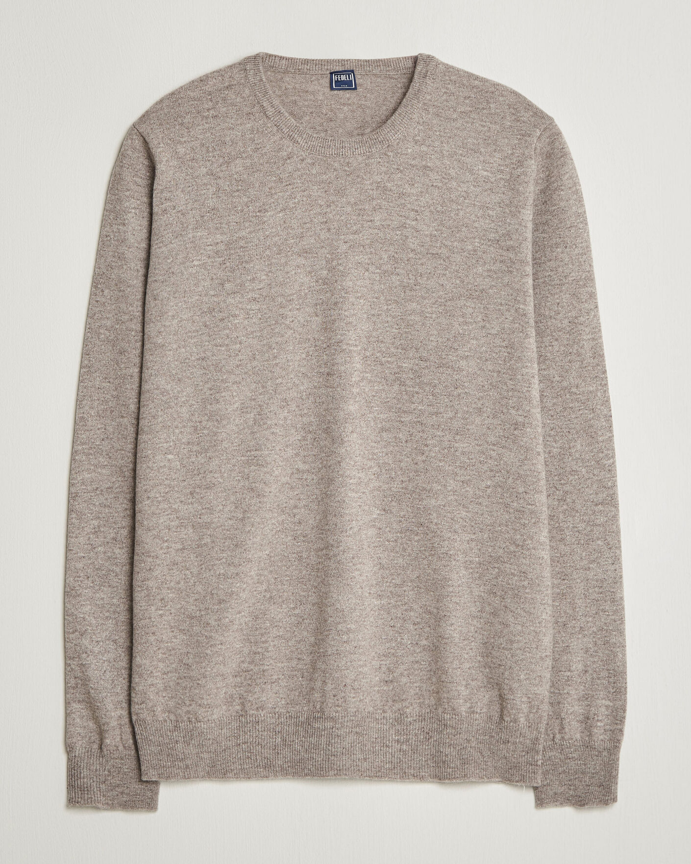 Herre | Gensere | Fedeli | Pure Cashmere Crew Neck Beige Melange