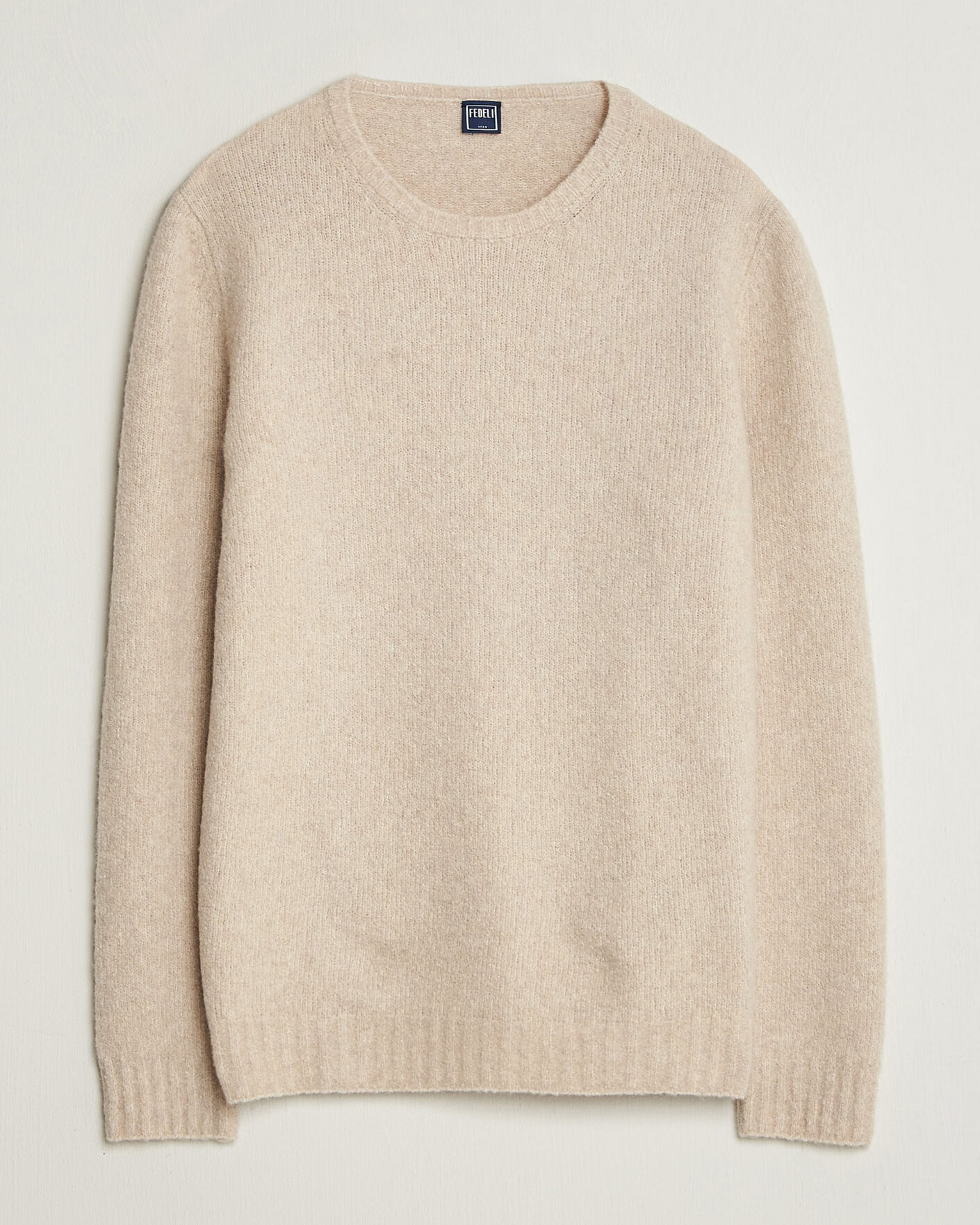 Herre | Gensere | Fedeli | Cashmere Blend Boucle Sweater Light Grey