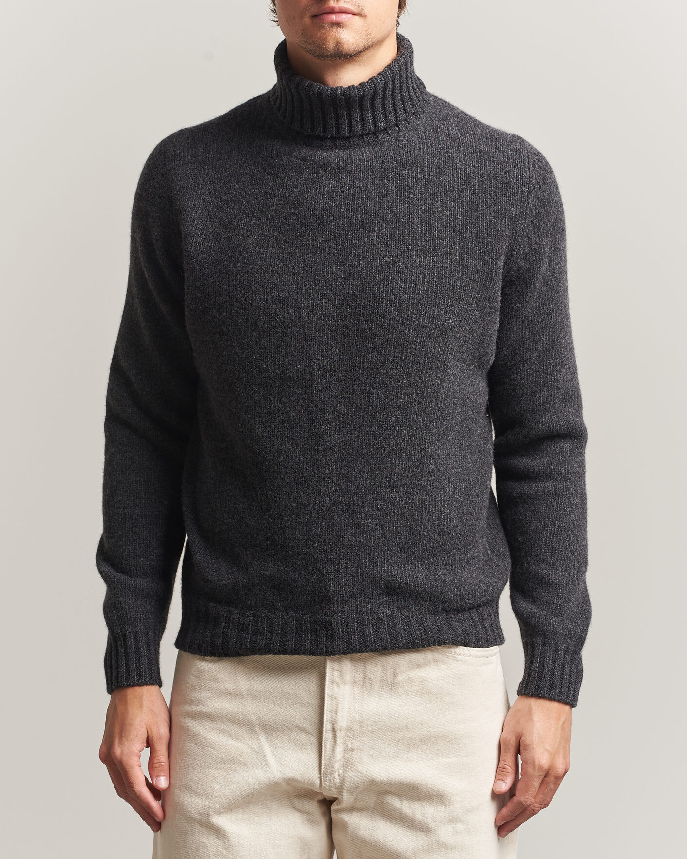 Herre | Gensere | Fedeli | Wool/Cashmere Rollneck Anthracite